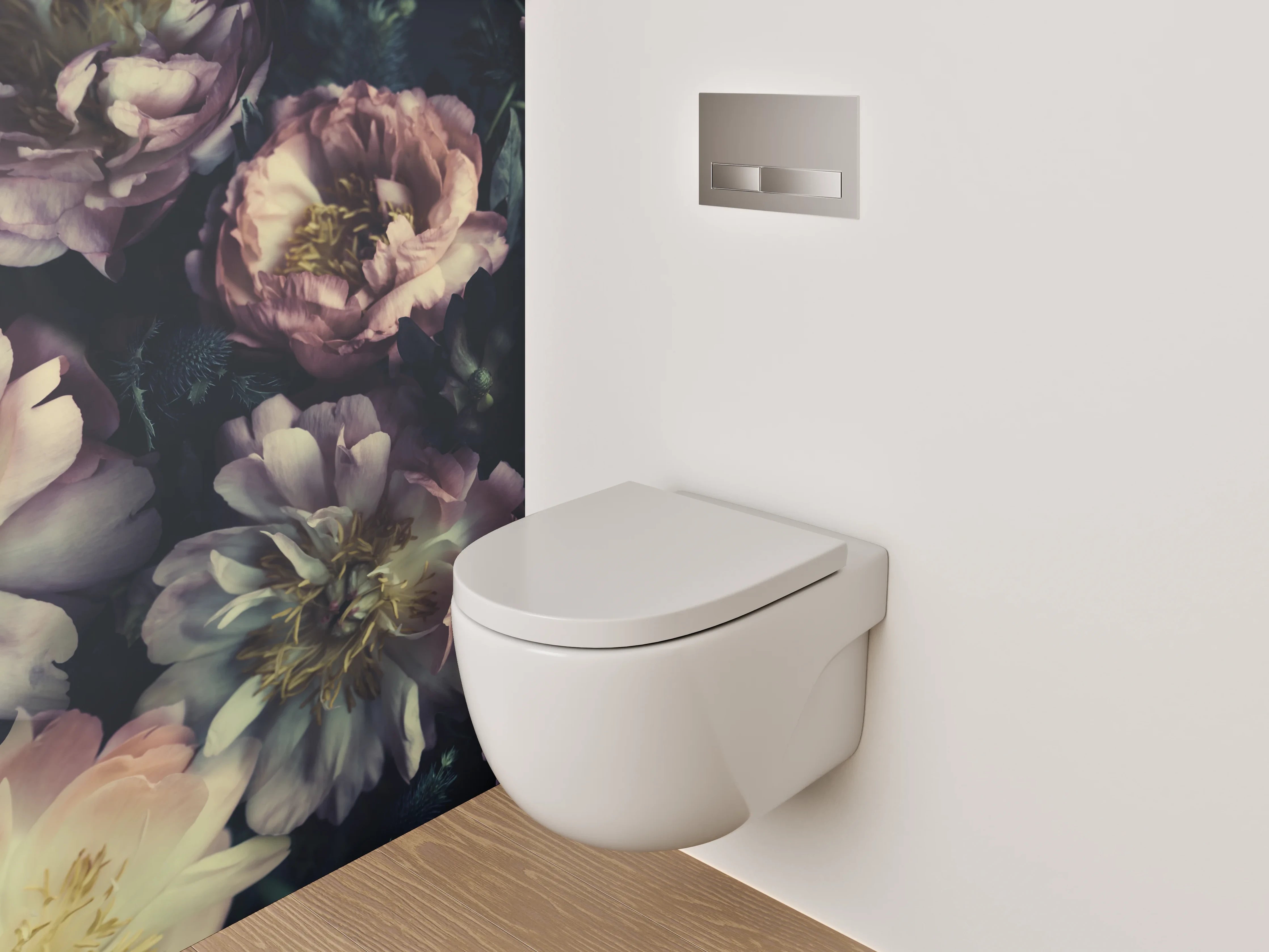 WC-Rückwand - Pastellfarbene Pfingstrosen Blütenpracht