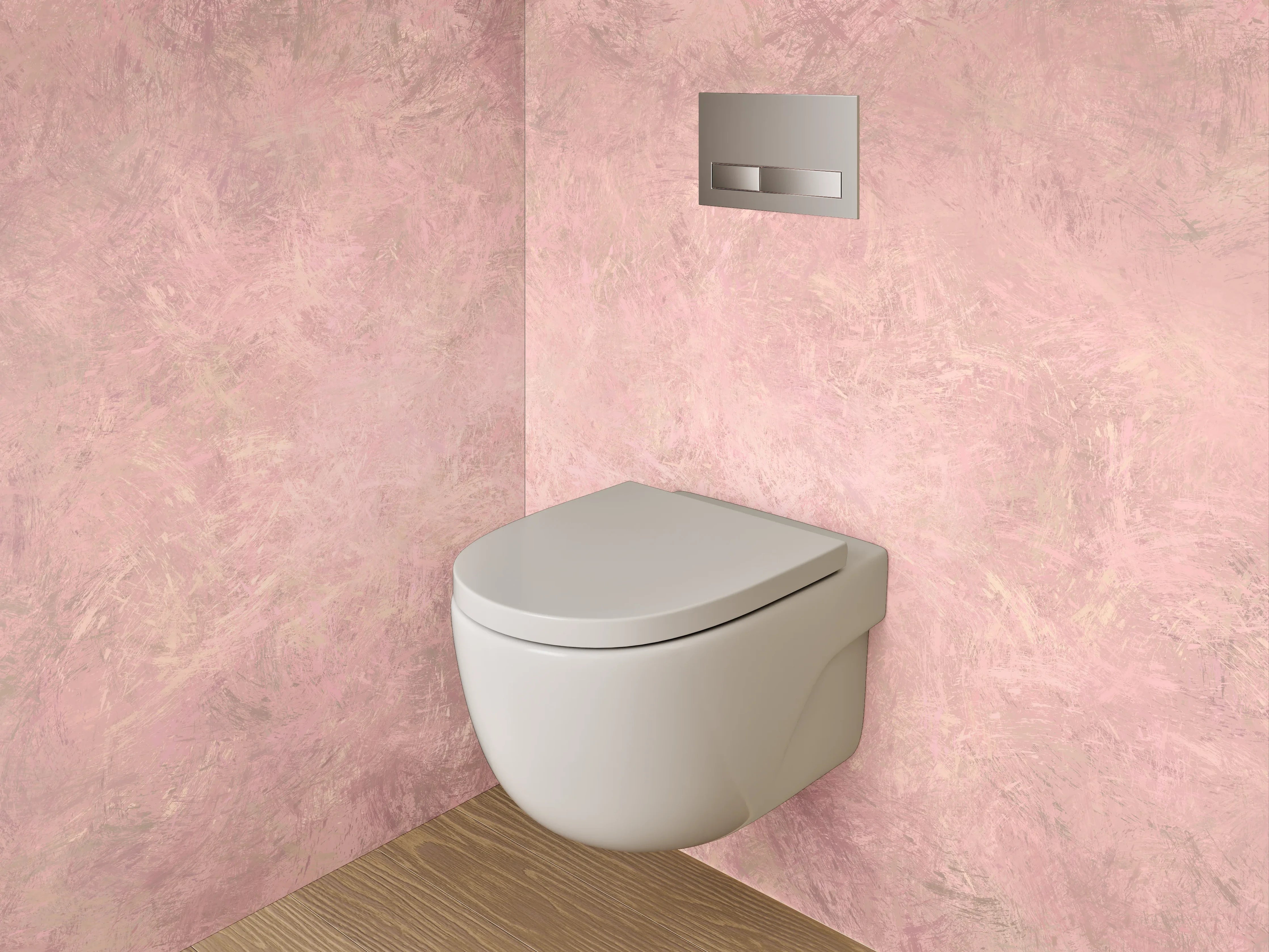 WC-Rückwand - Pastellrosa Marmor-Optik Wanddekor