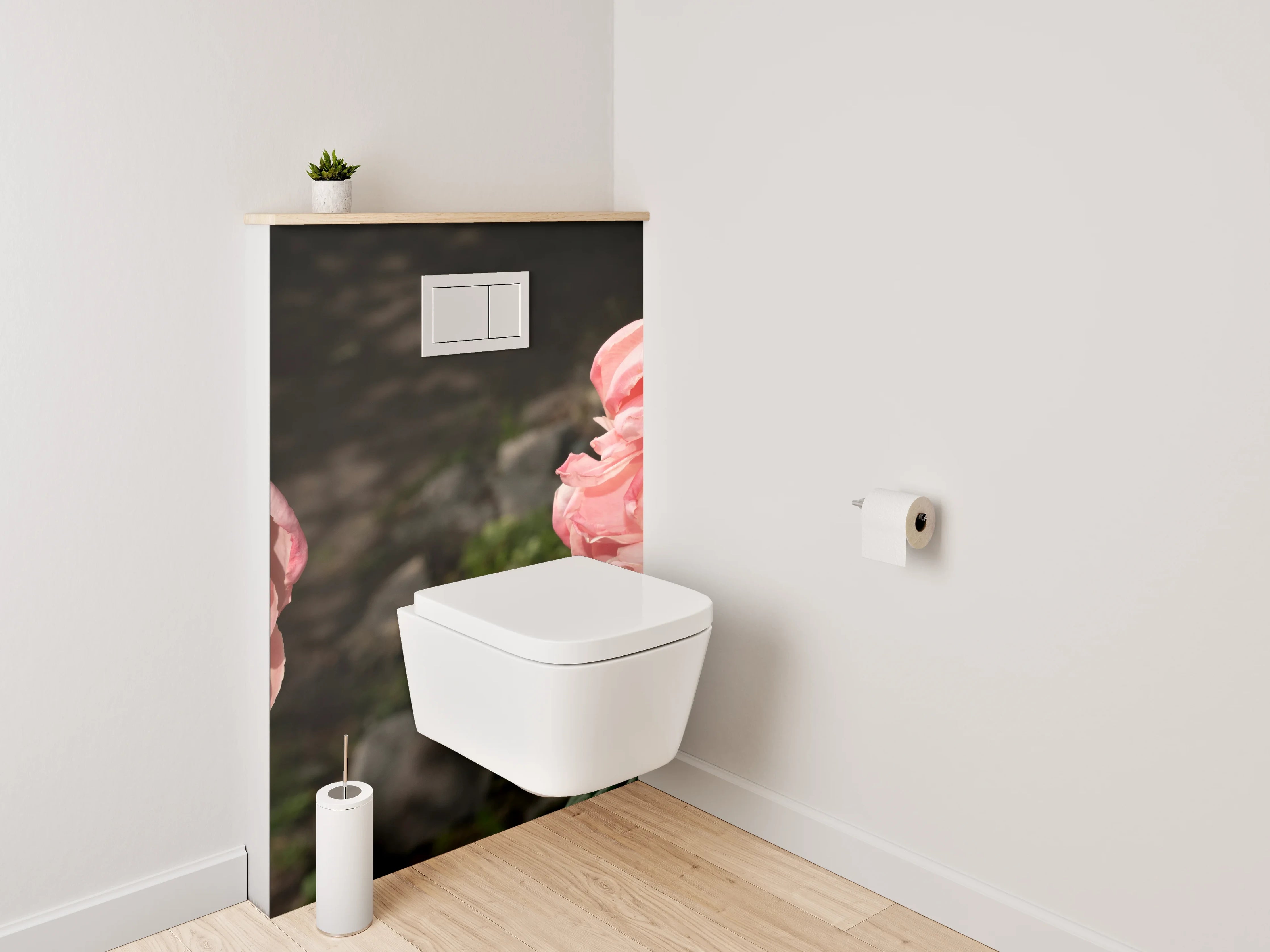 WC-Rückwand - Pfingstrosen Blüten rosa Garten