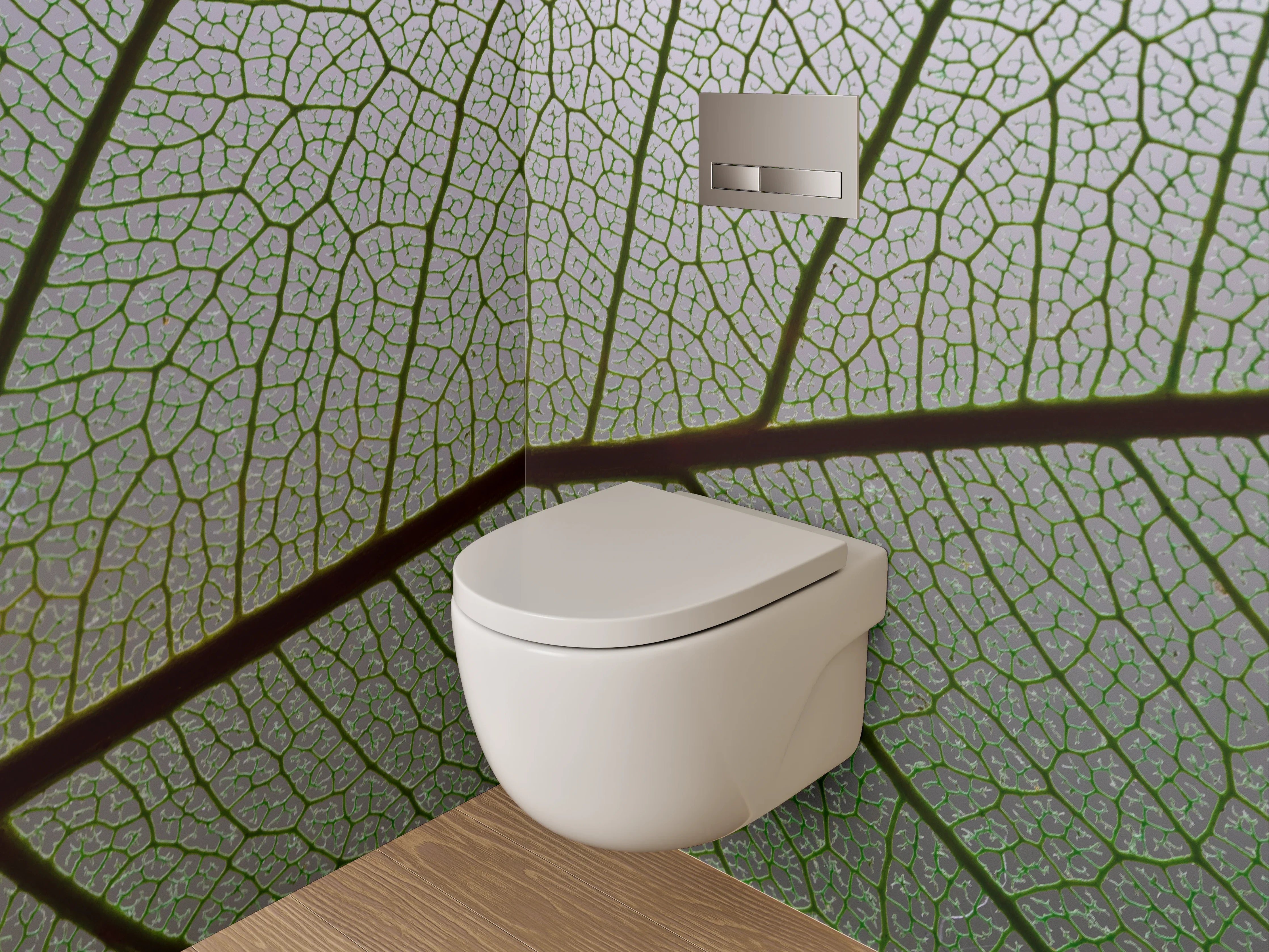 WC-Rückwand - Pflanzenstruktur Makro Gliederung Naturdetail
