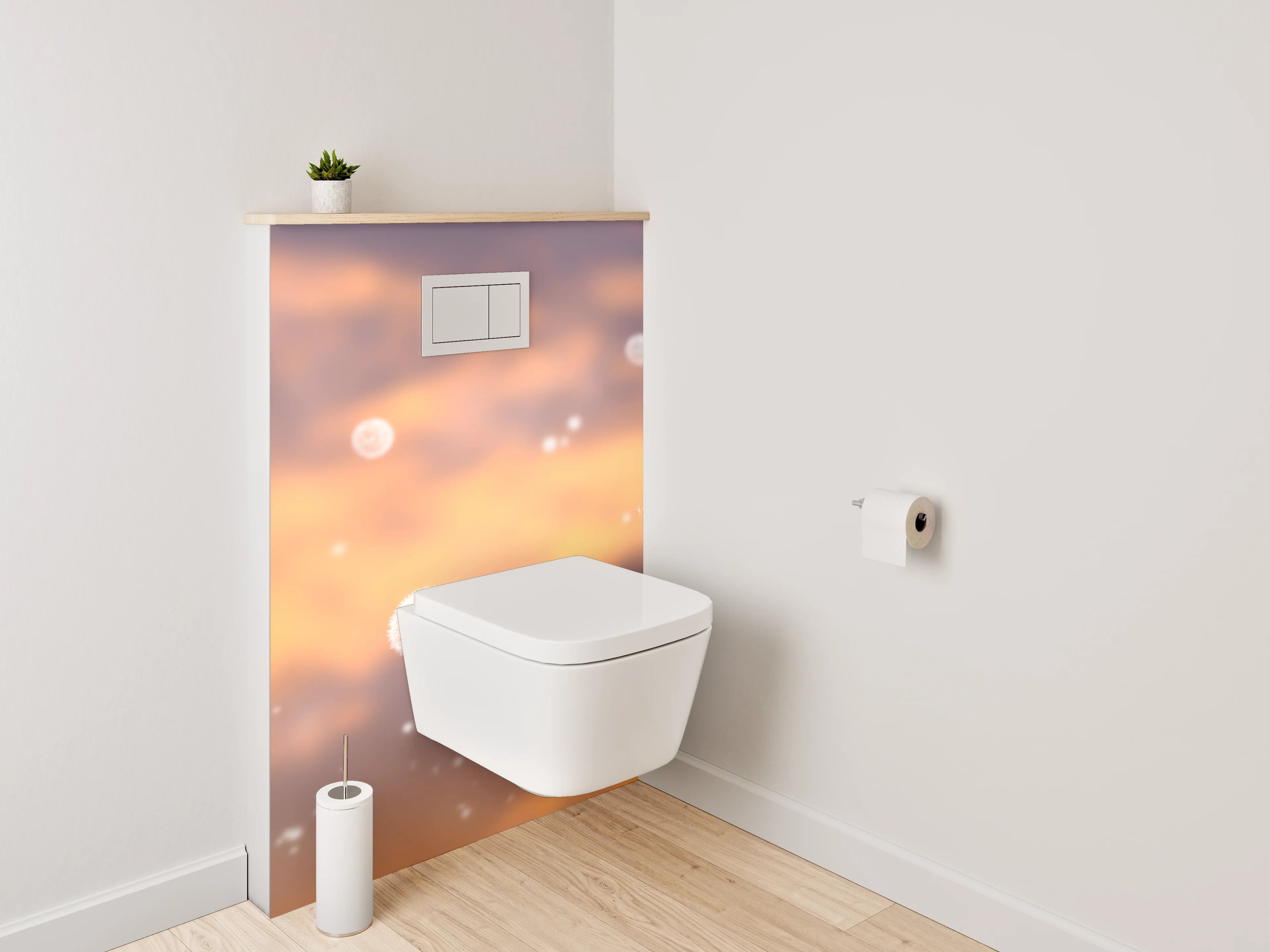 WC-Rückwand - Pusteblume bei Sonnenuntergang Motiv