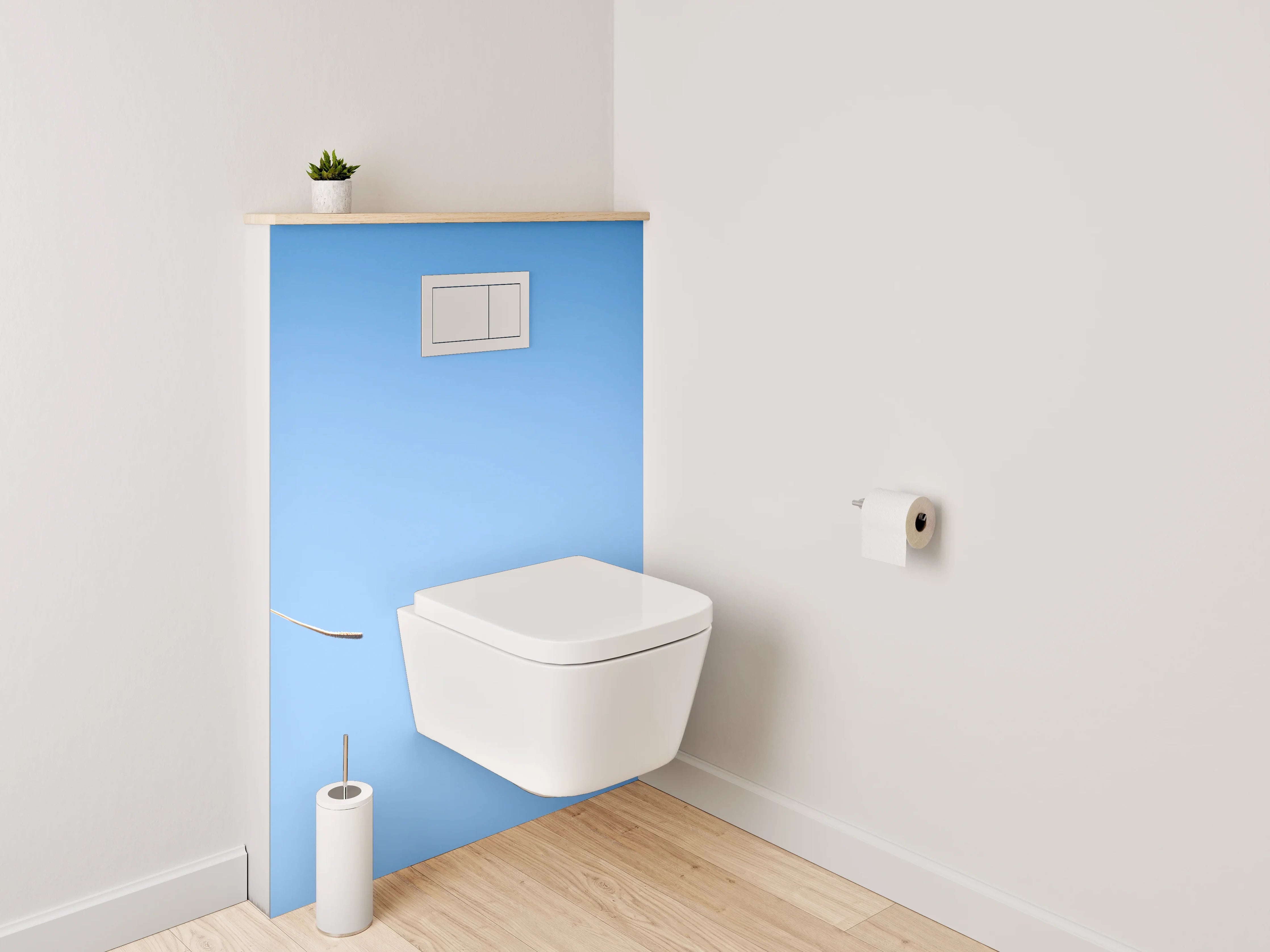 WC-Rückwand - Pusteblume im Wind vor blauem Himmel