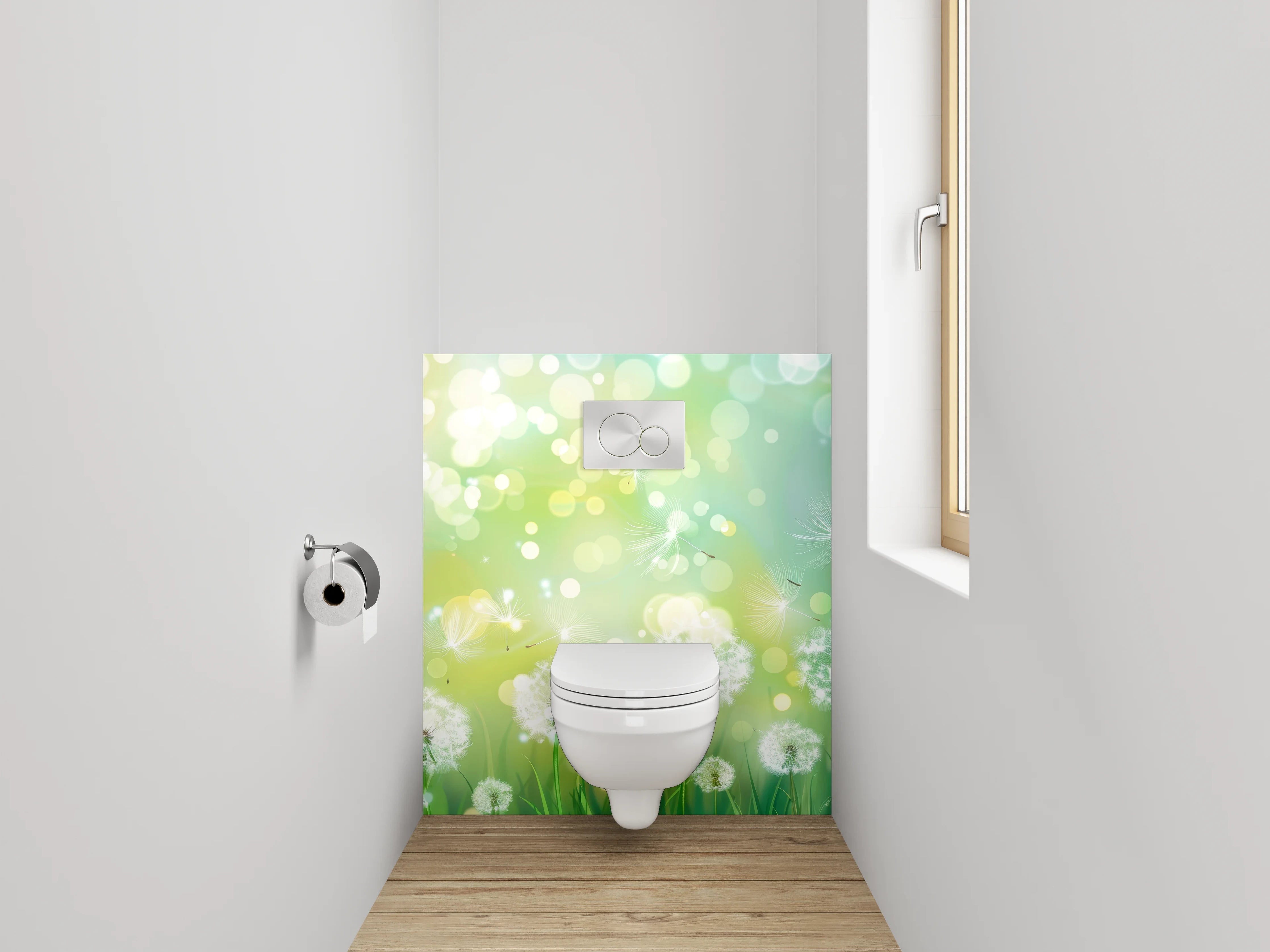 WC-Rückwand - Pusteblumen Traum Wiese Frühling