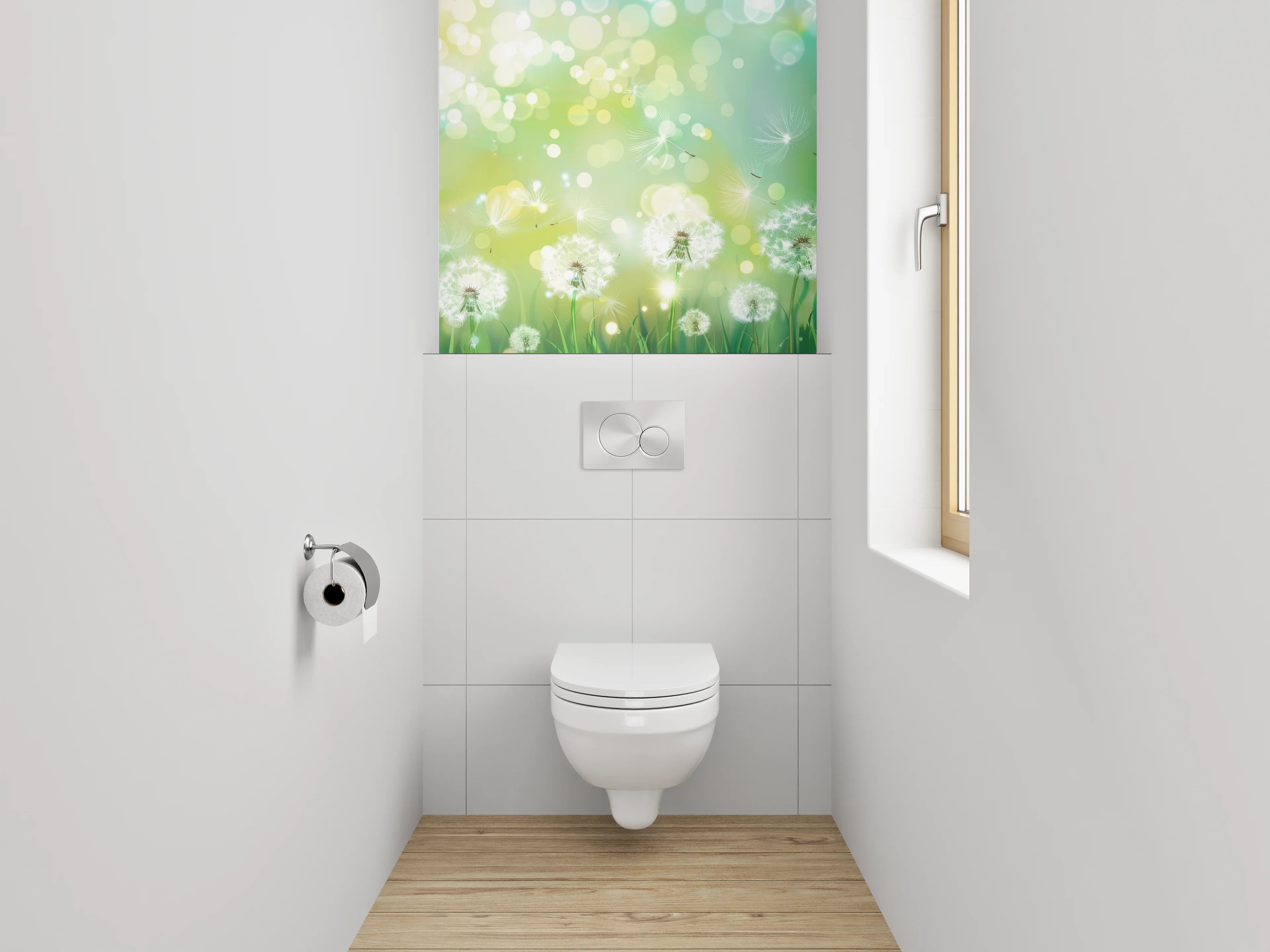 WC-Rückwand - Pusteblumen Traum Wiese Frühling