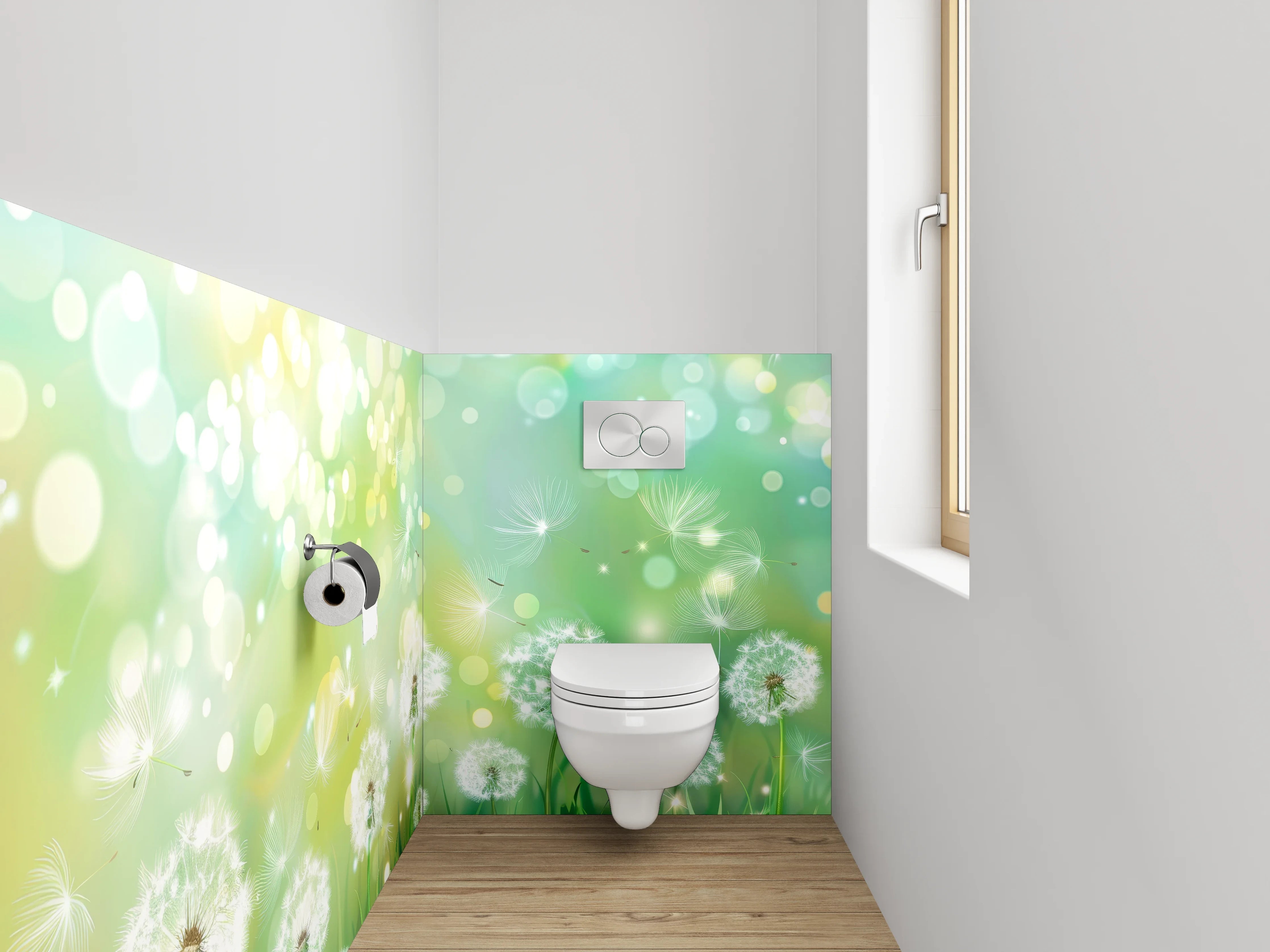WC-Rückwand - Pusteblumen Traum Wiese Frühling