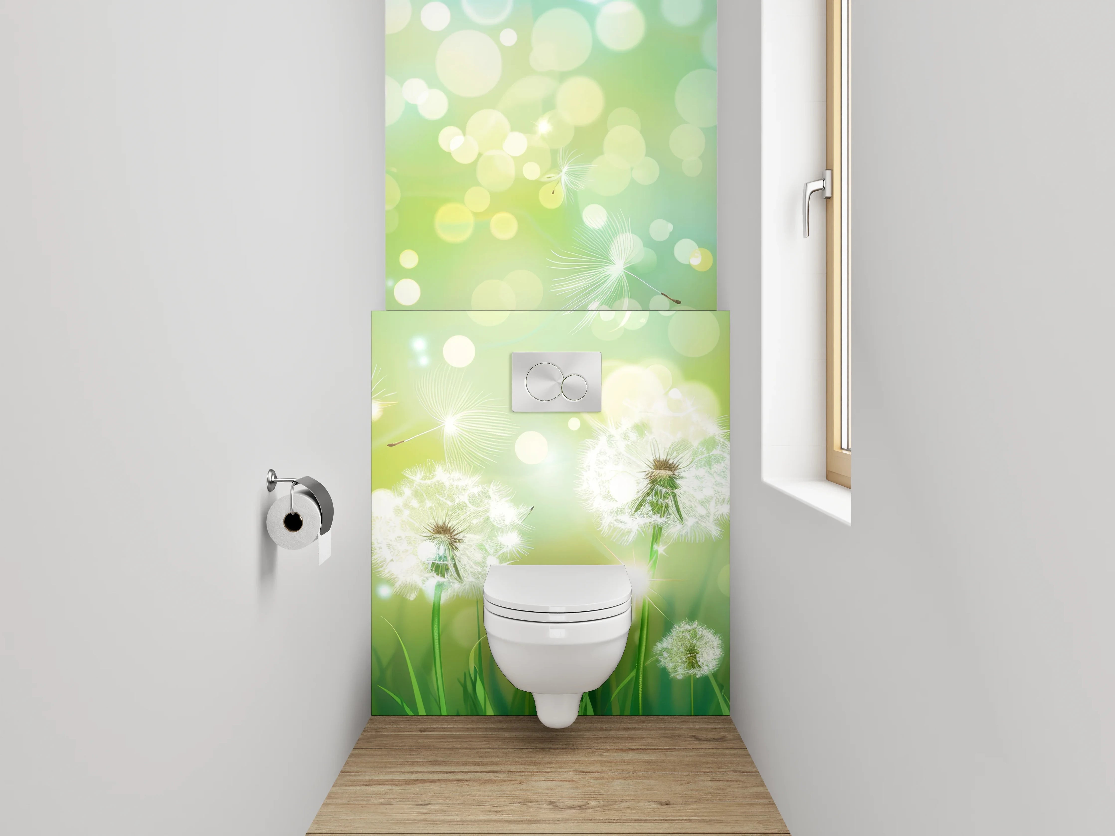 WC-Rückwand - Pusteblumen Traum Wiese Frühling