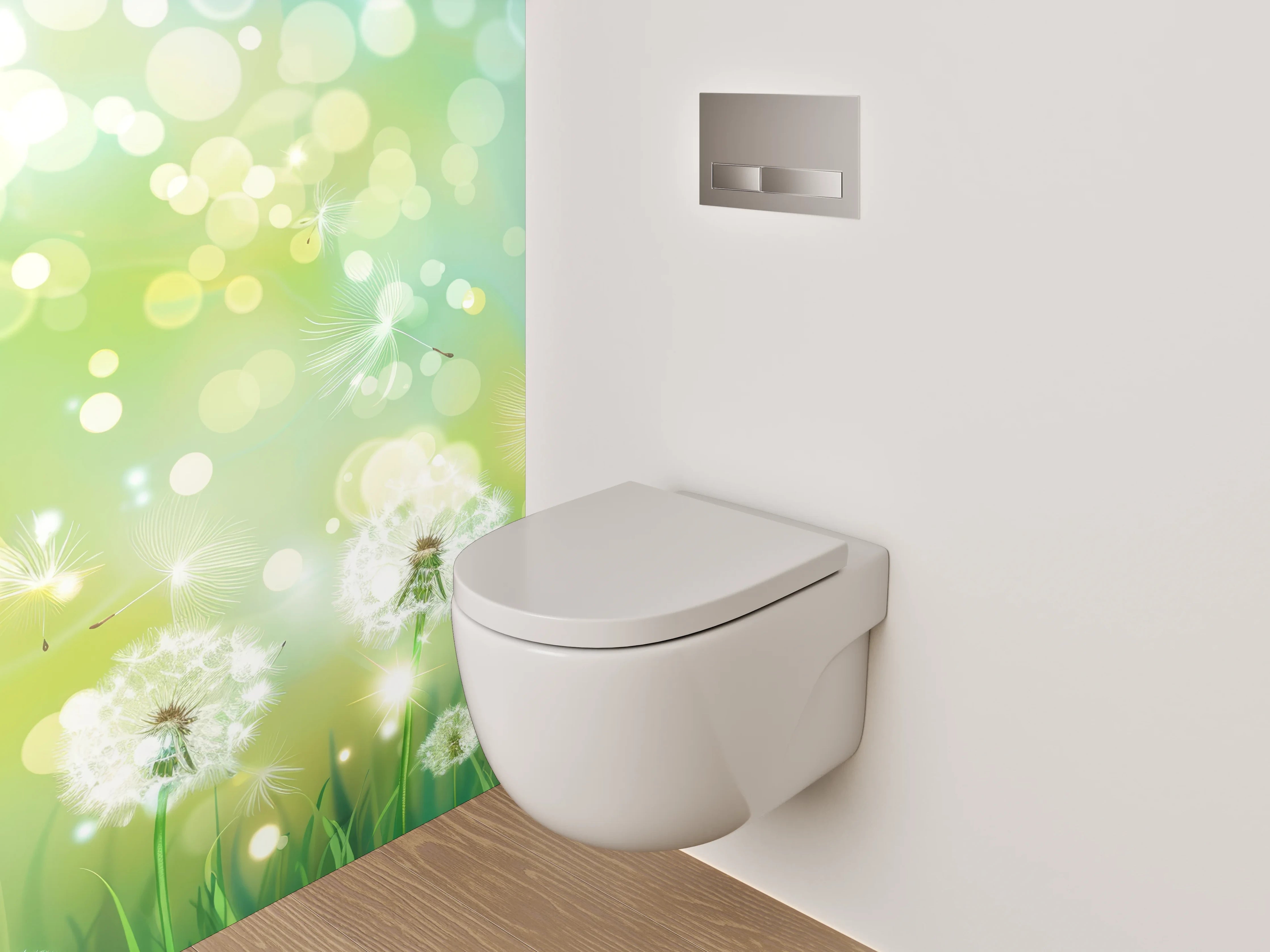 WC-Rückwand - Pusteblumen Traum Wiese Frühling
