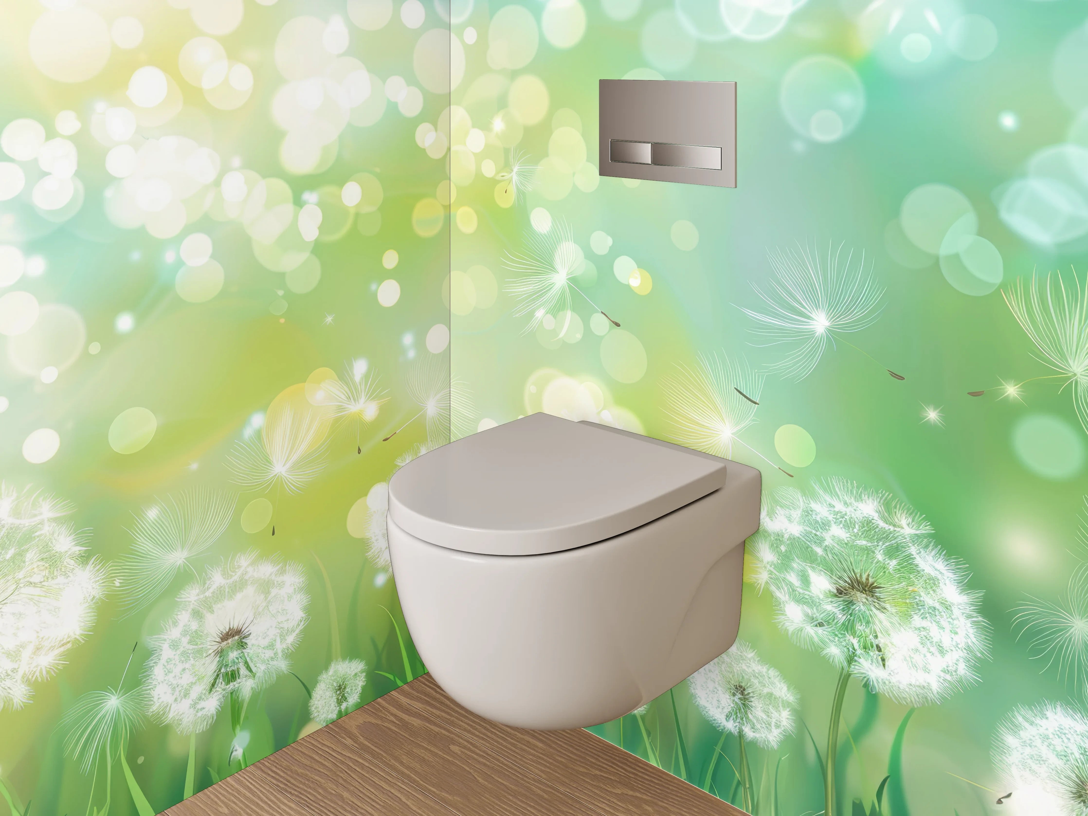 WC-Rückwand - Pusteblumen Traum Wiese Frühling