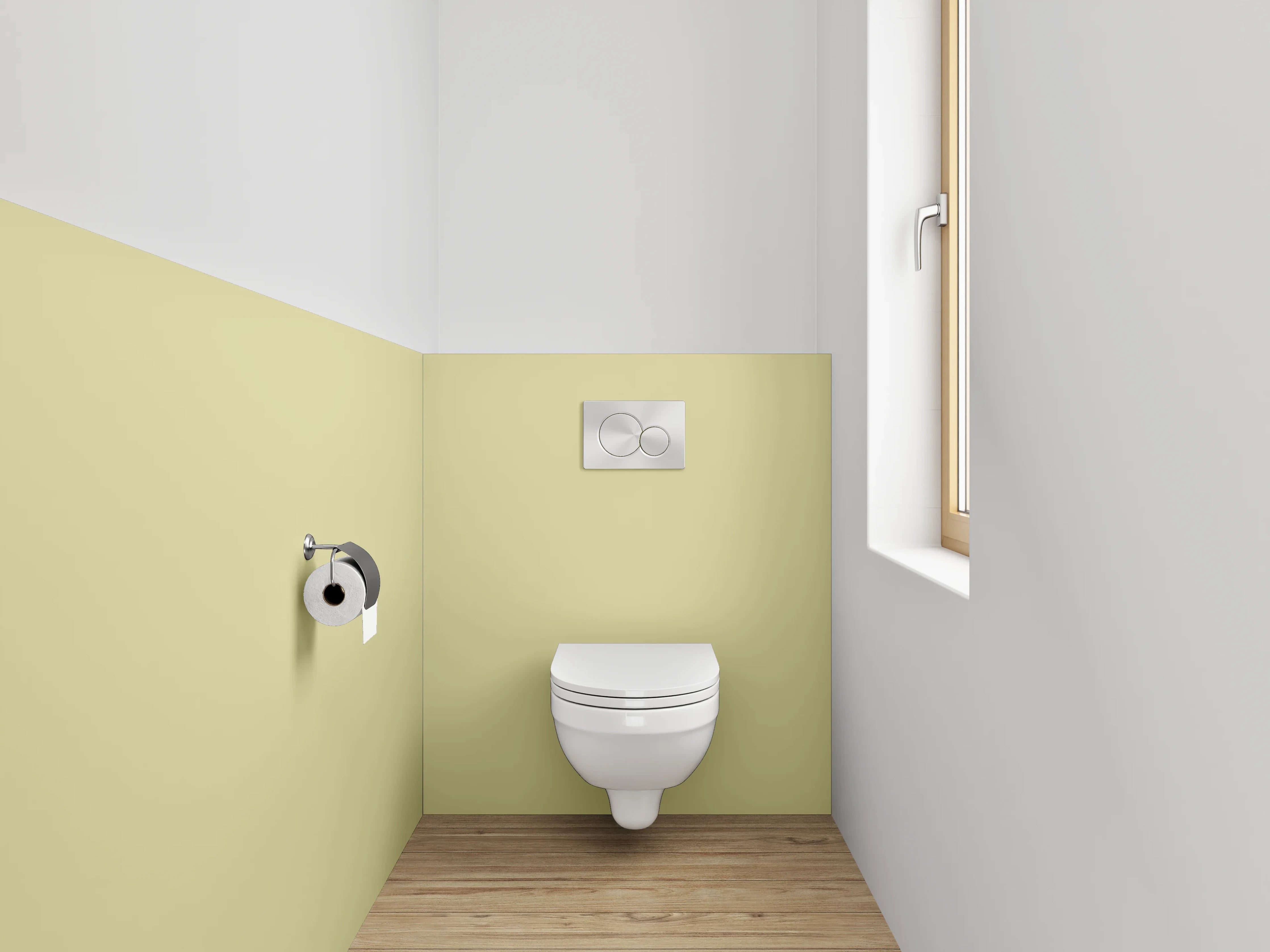 WC-Rückwand - RAL 1000 Grünbeige