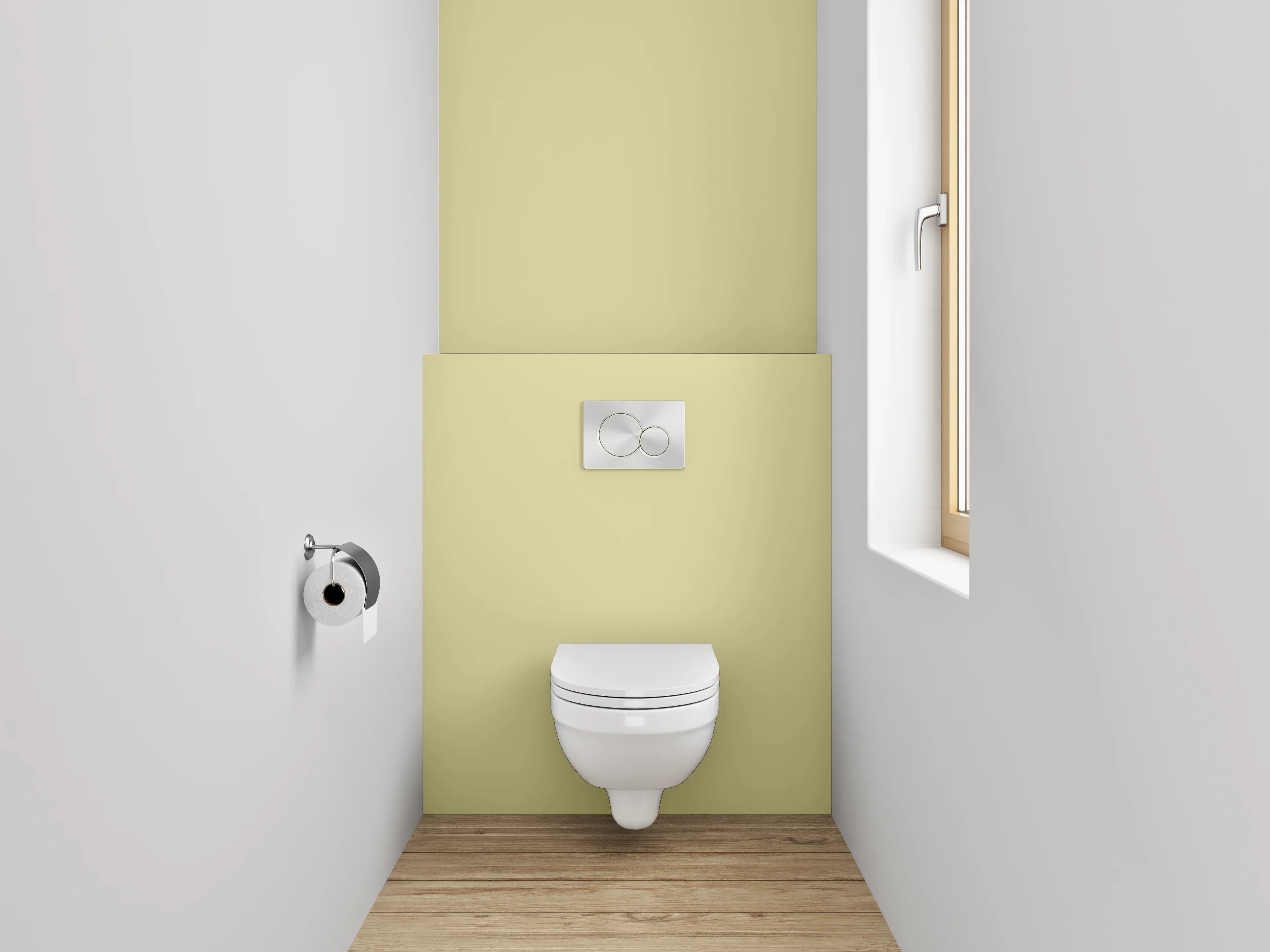 WC-Rückwand - RAL 1000 Grünbeige