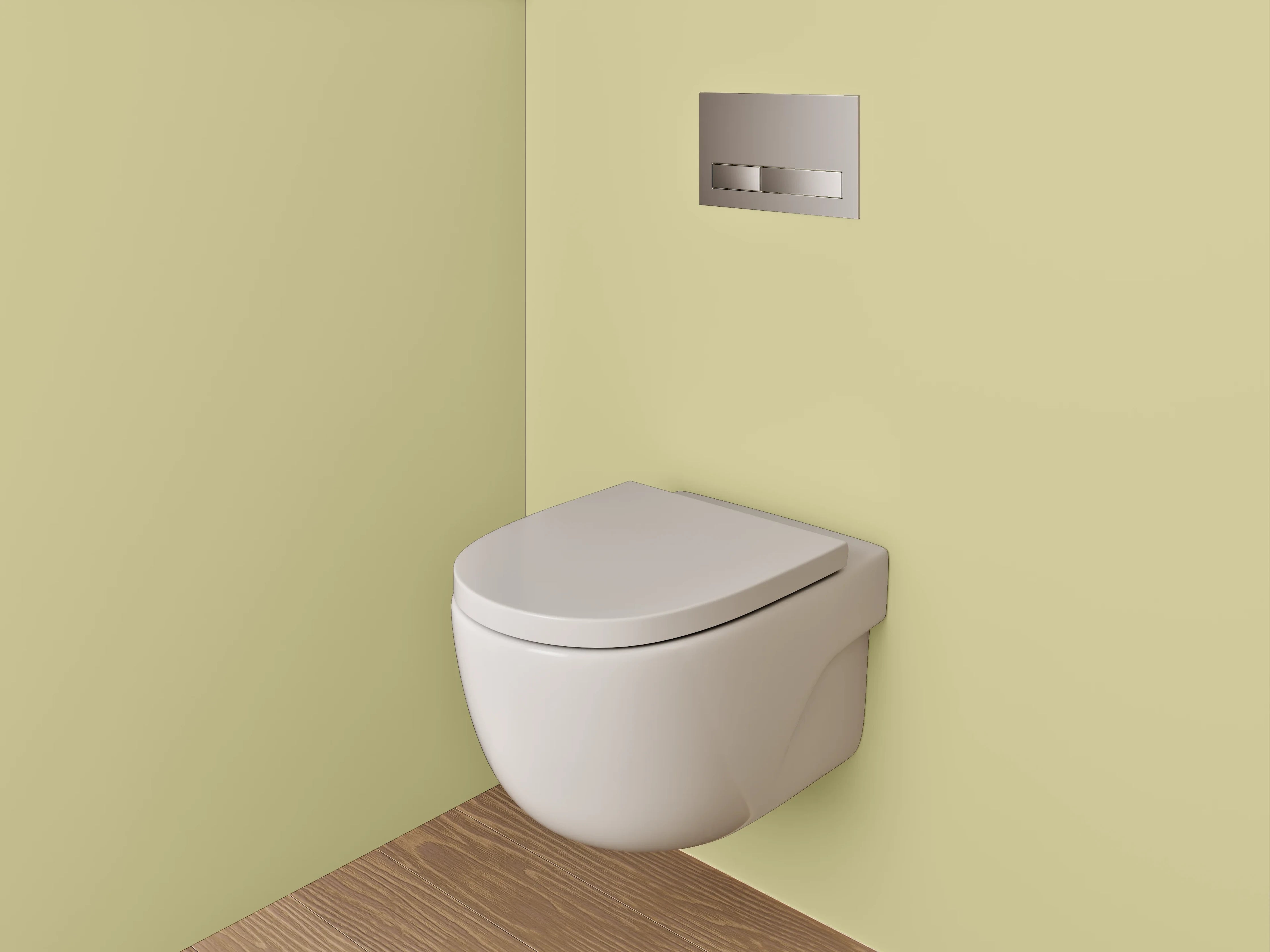 WC-Rückwand - RAL 1000 Grünbeige