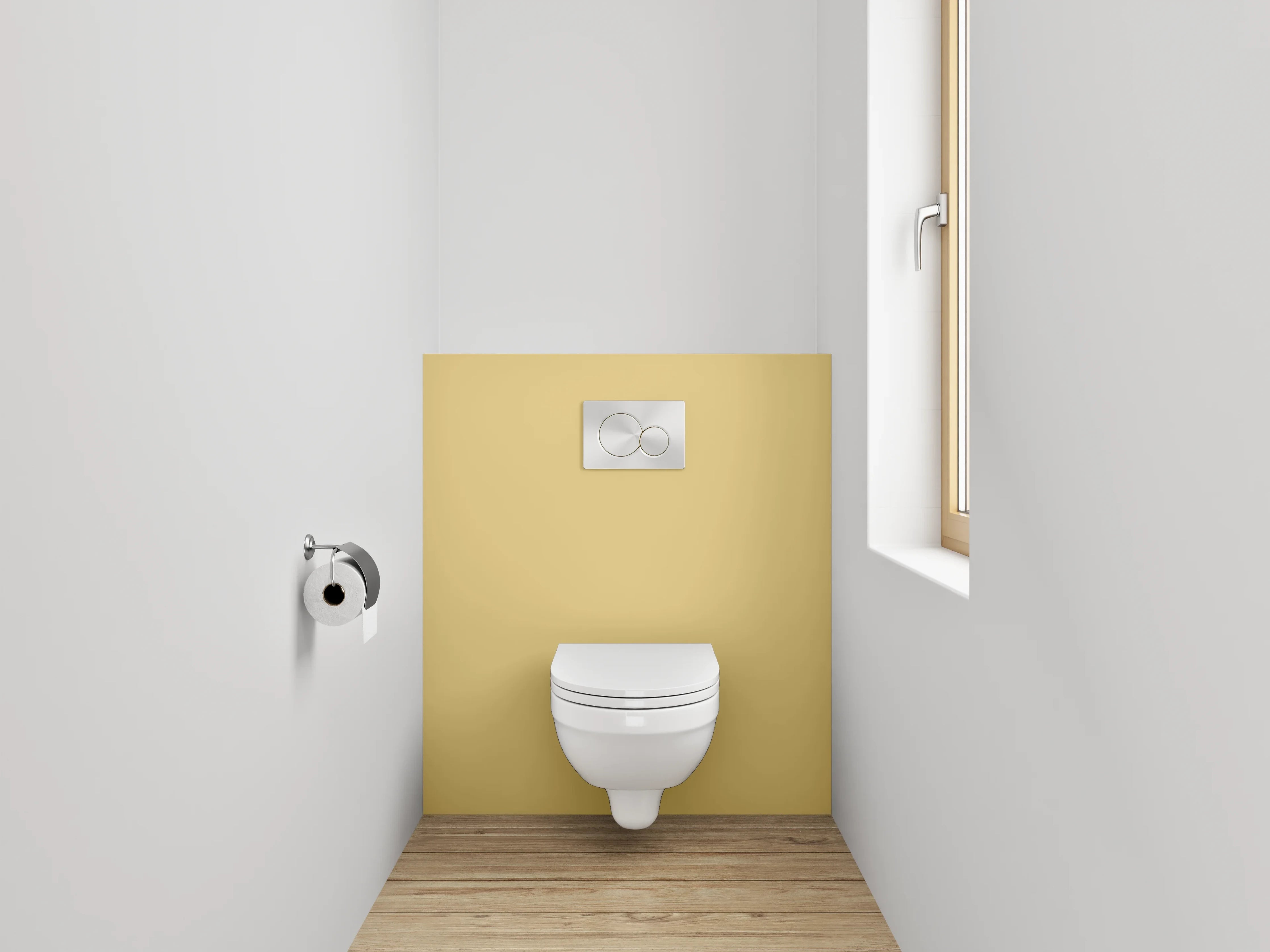 WC-Rückwand - RAL 1002 Sandgelb
