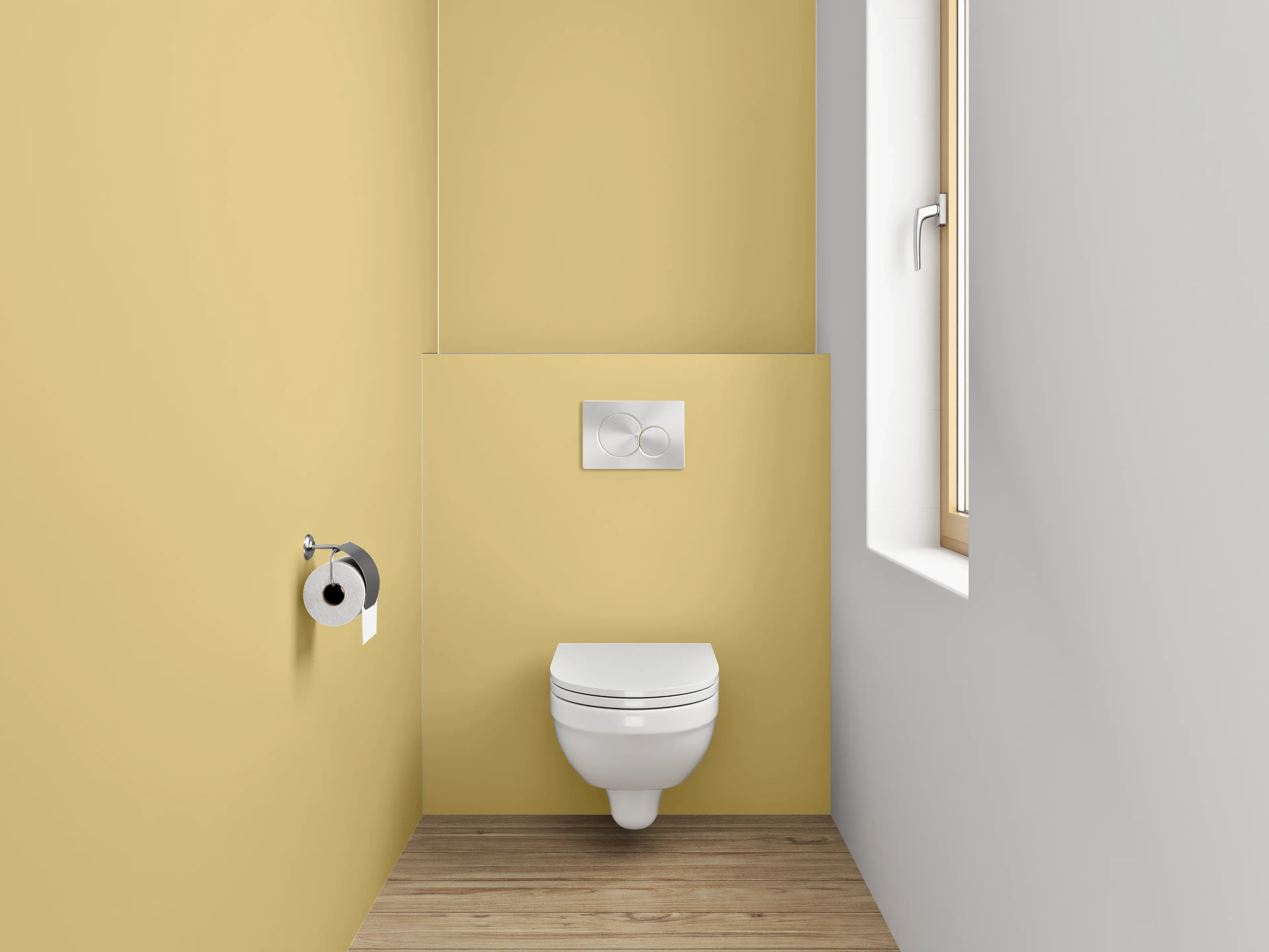 WC-Rückwand - RAL 1002 Sandgelb
