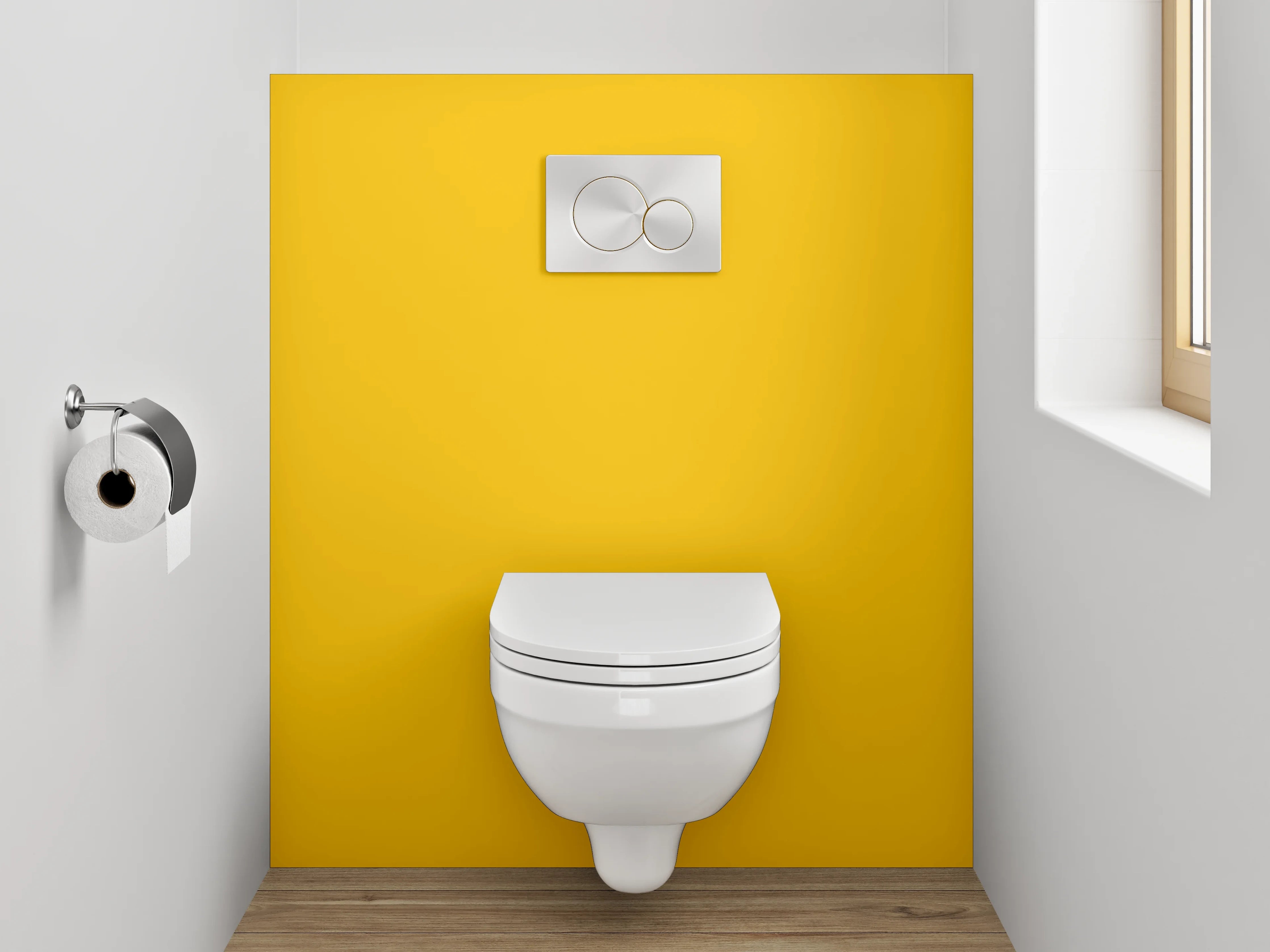 WC-Rückwand - RAL 1004 Goldgelb