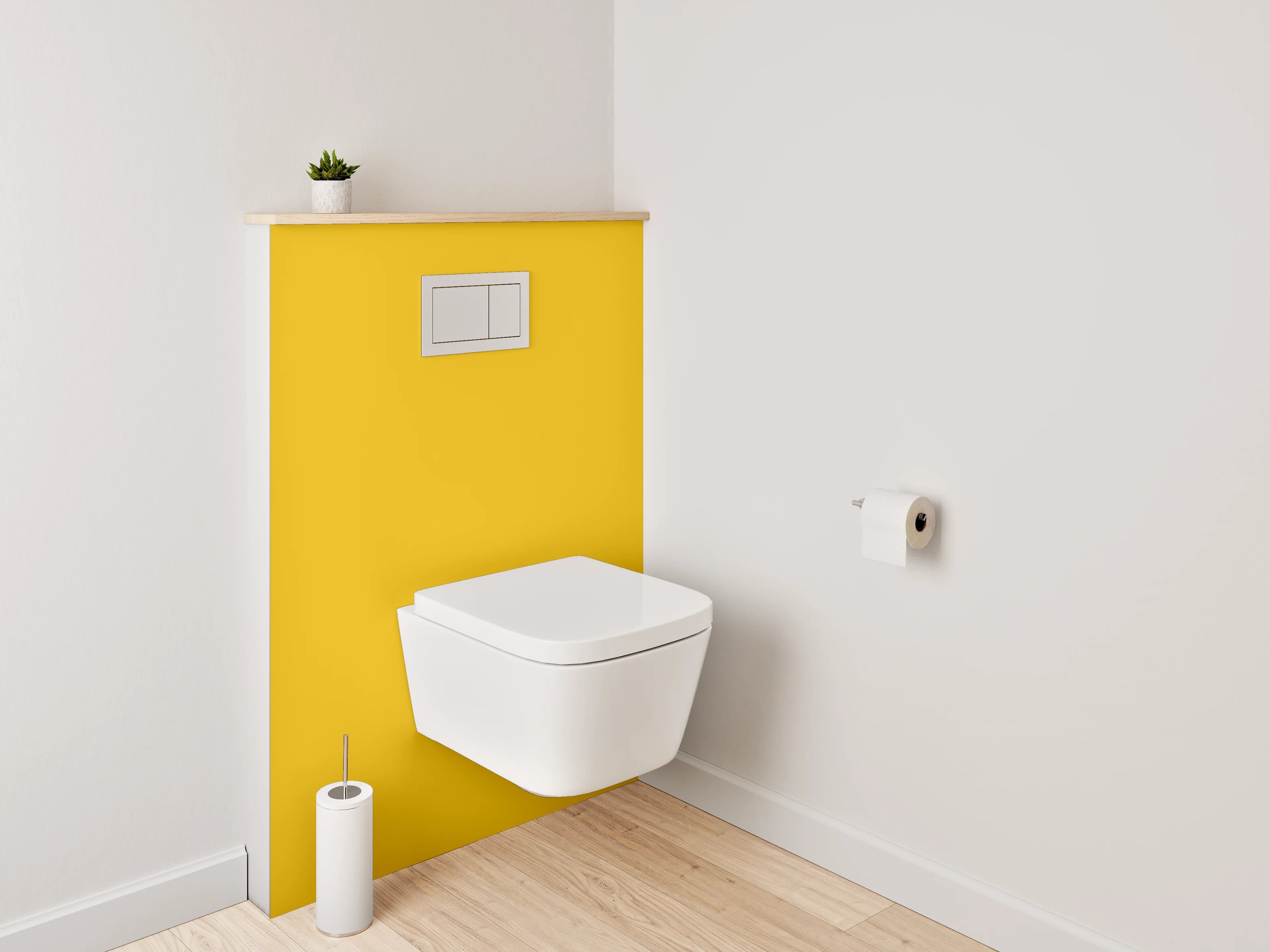 WC-Rückwand - RAL 1004 Goldgelb
