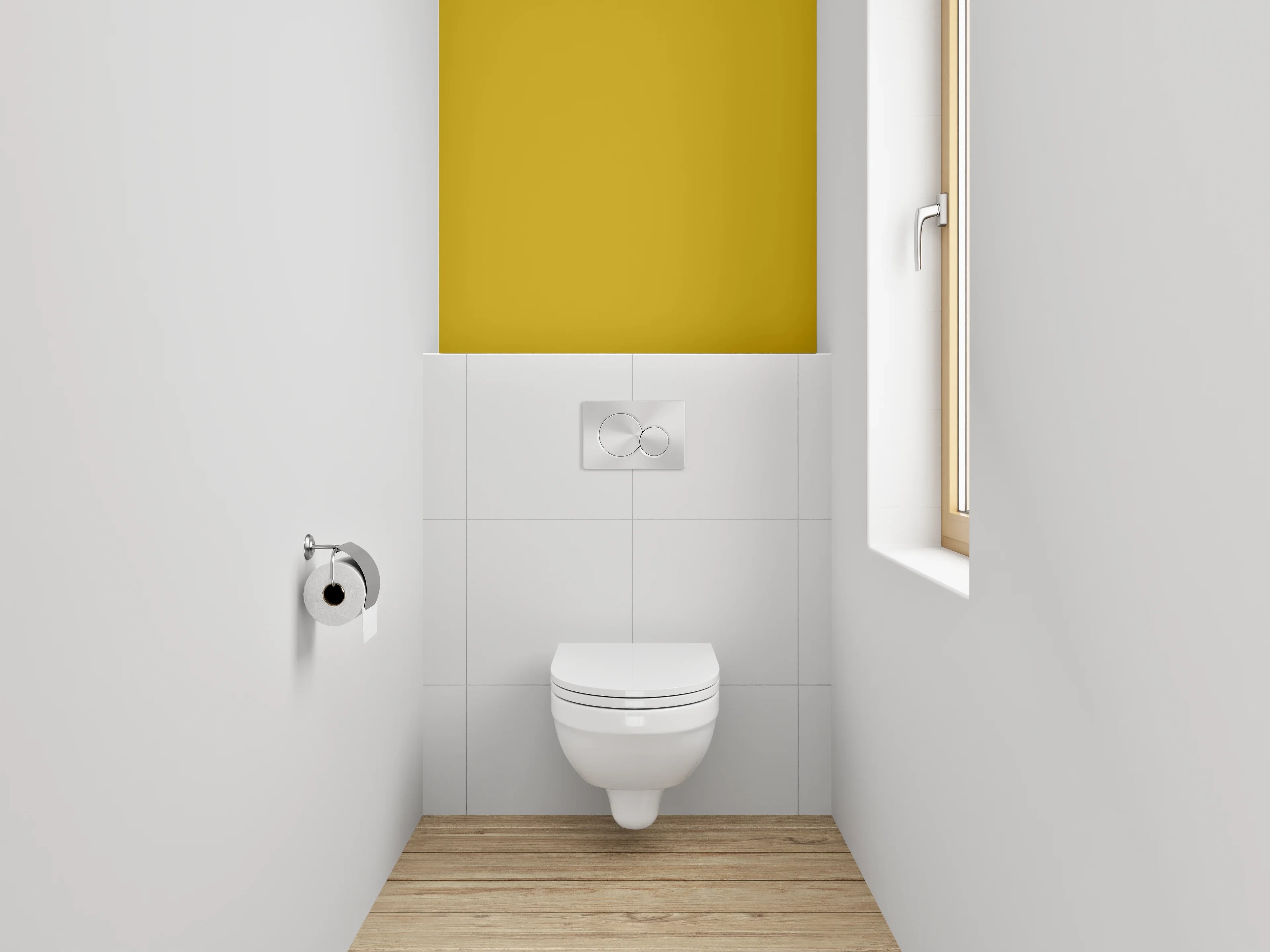 WC-Rückwand - RAL 1005 Honiggelb