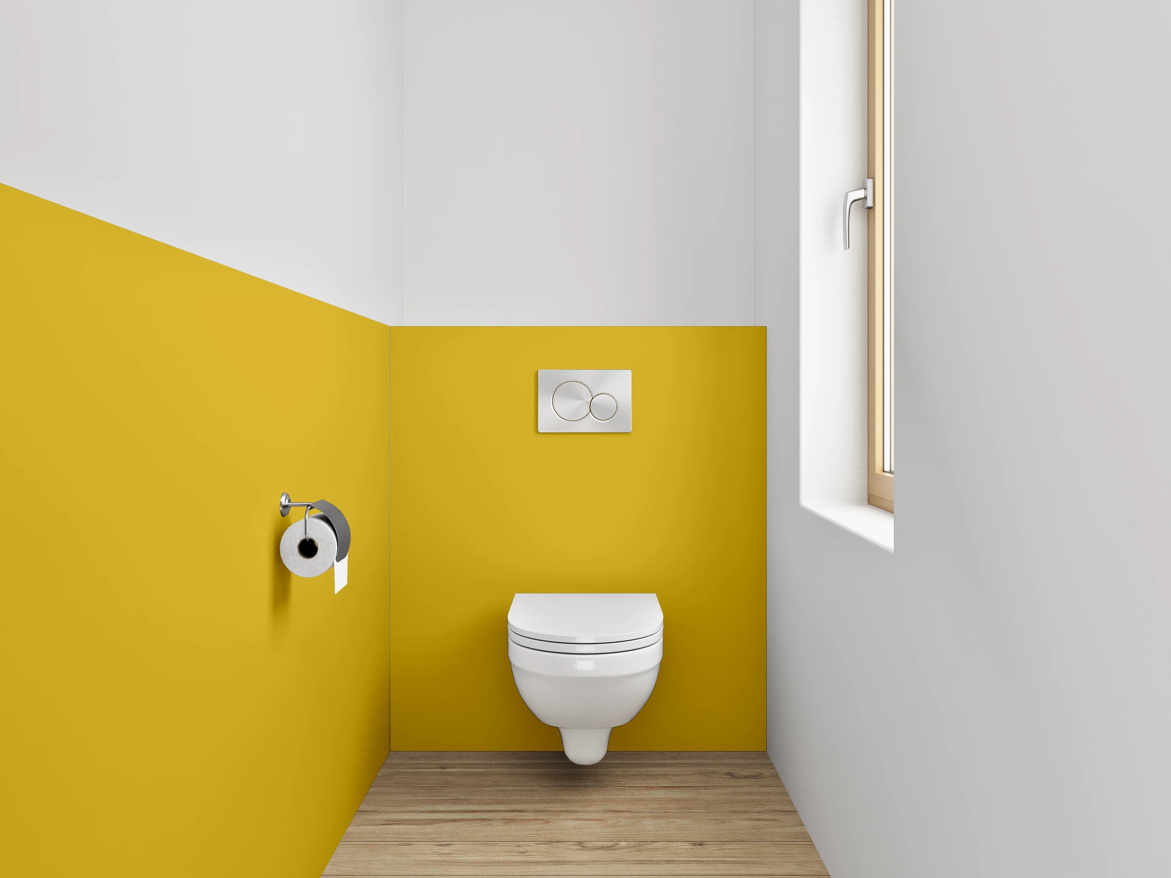 WC-Rückwand - RAL 1005 Honiggelb