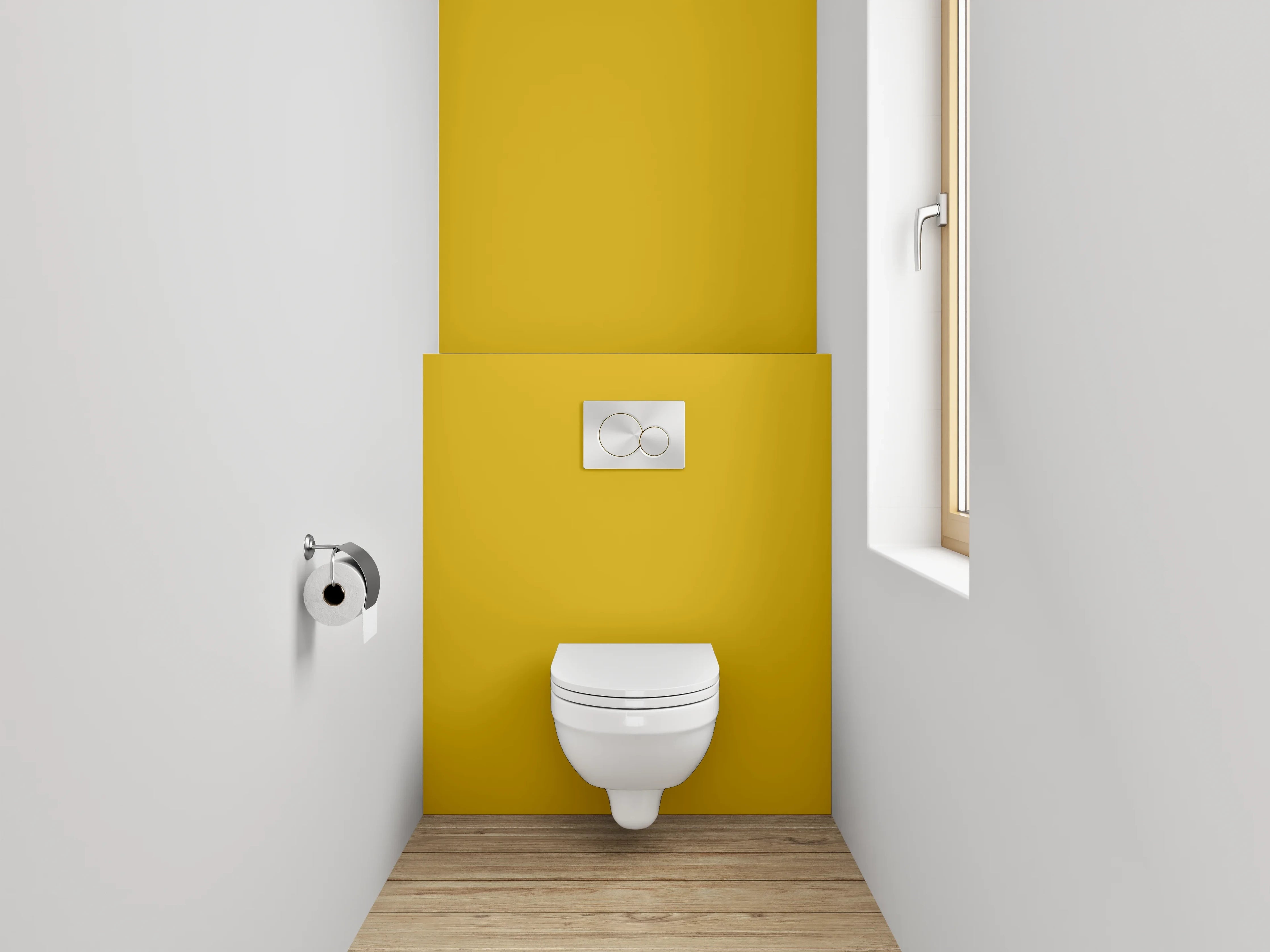 WC-Rückwand - RAL 1005 Honiggelb