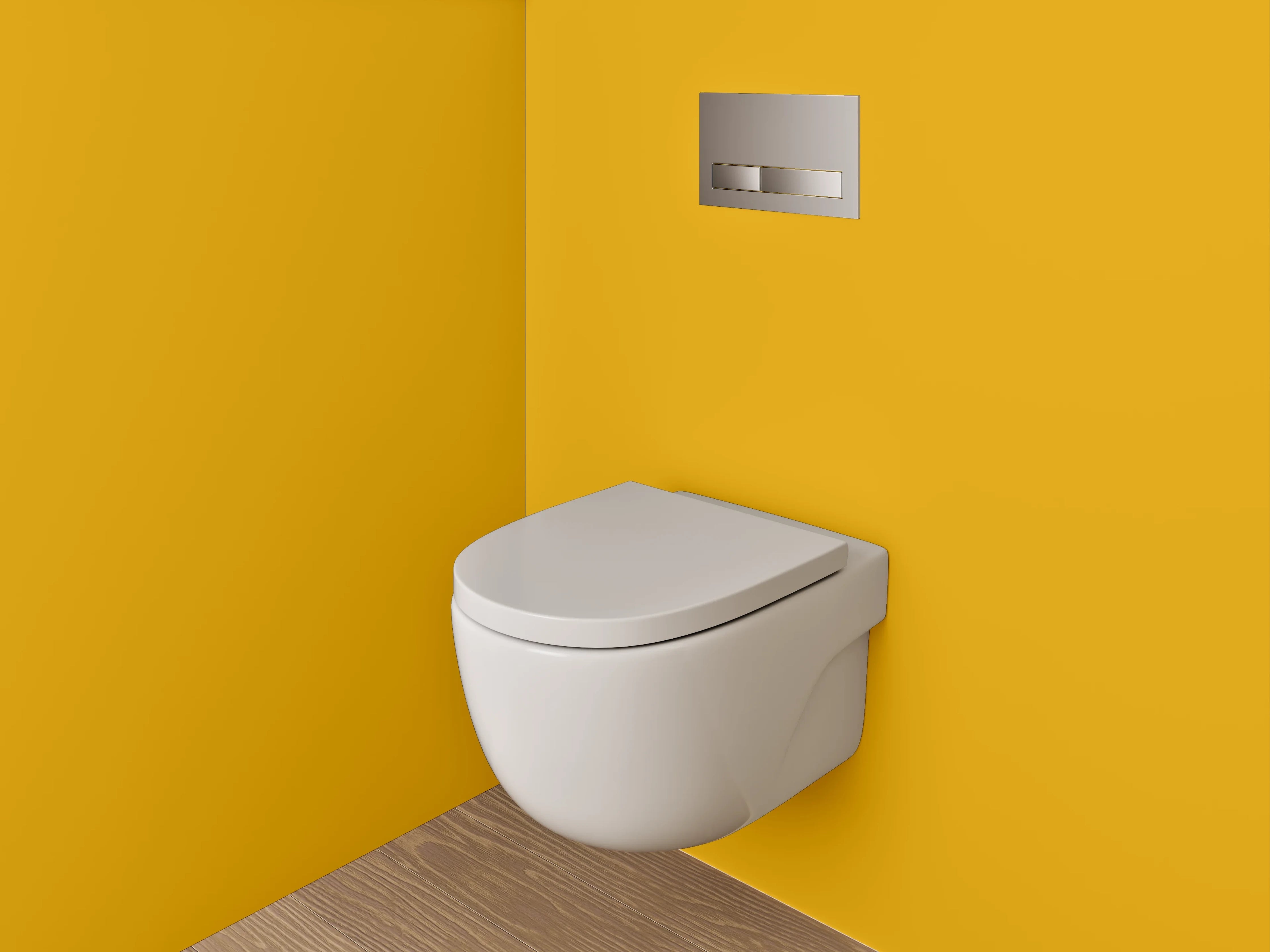 WC-Rückwand - RAL 1006 Maisgelb