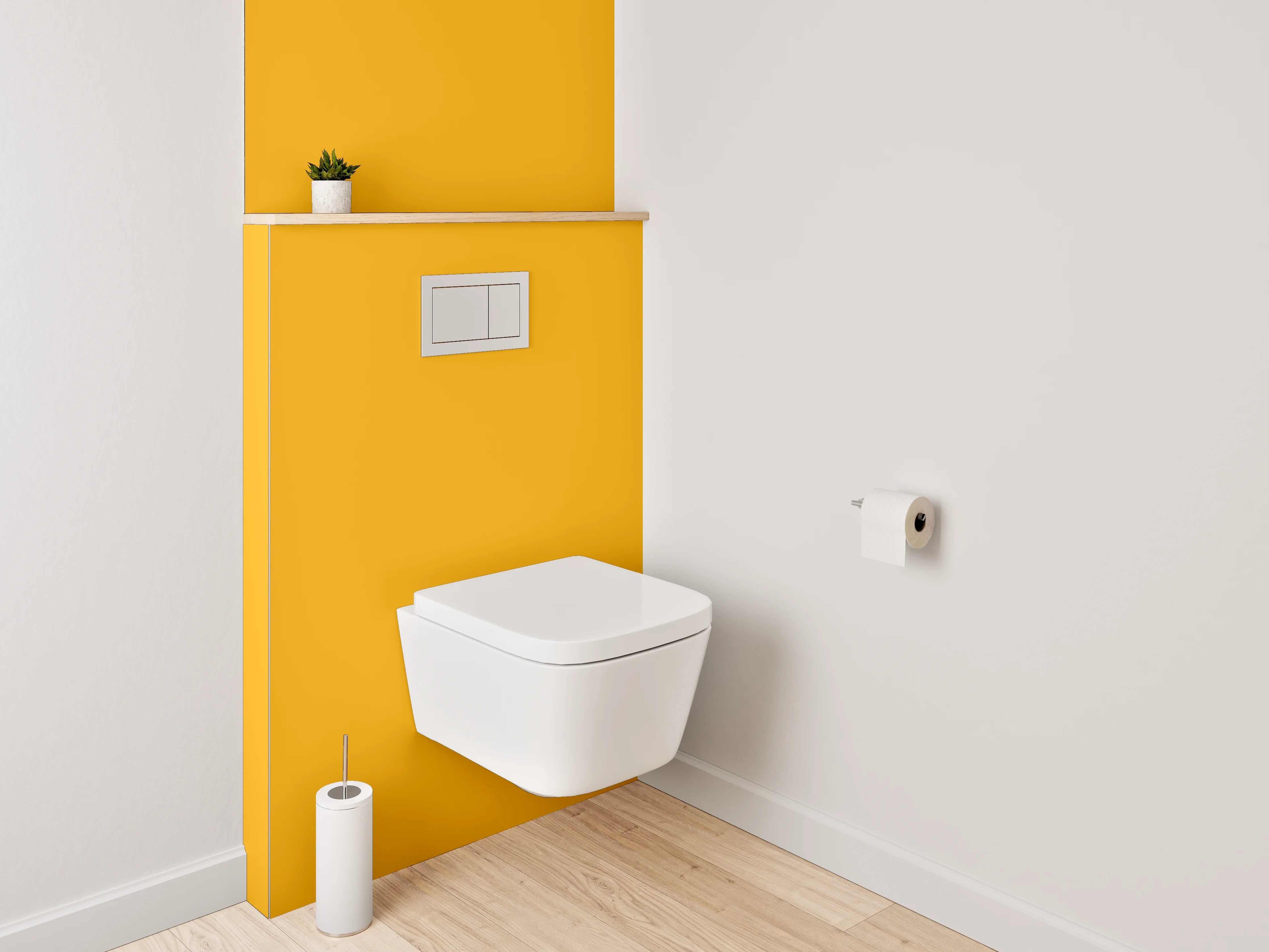 WC-Rückwand - RAL 1007 Narzissengelb