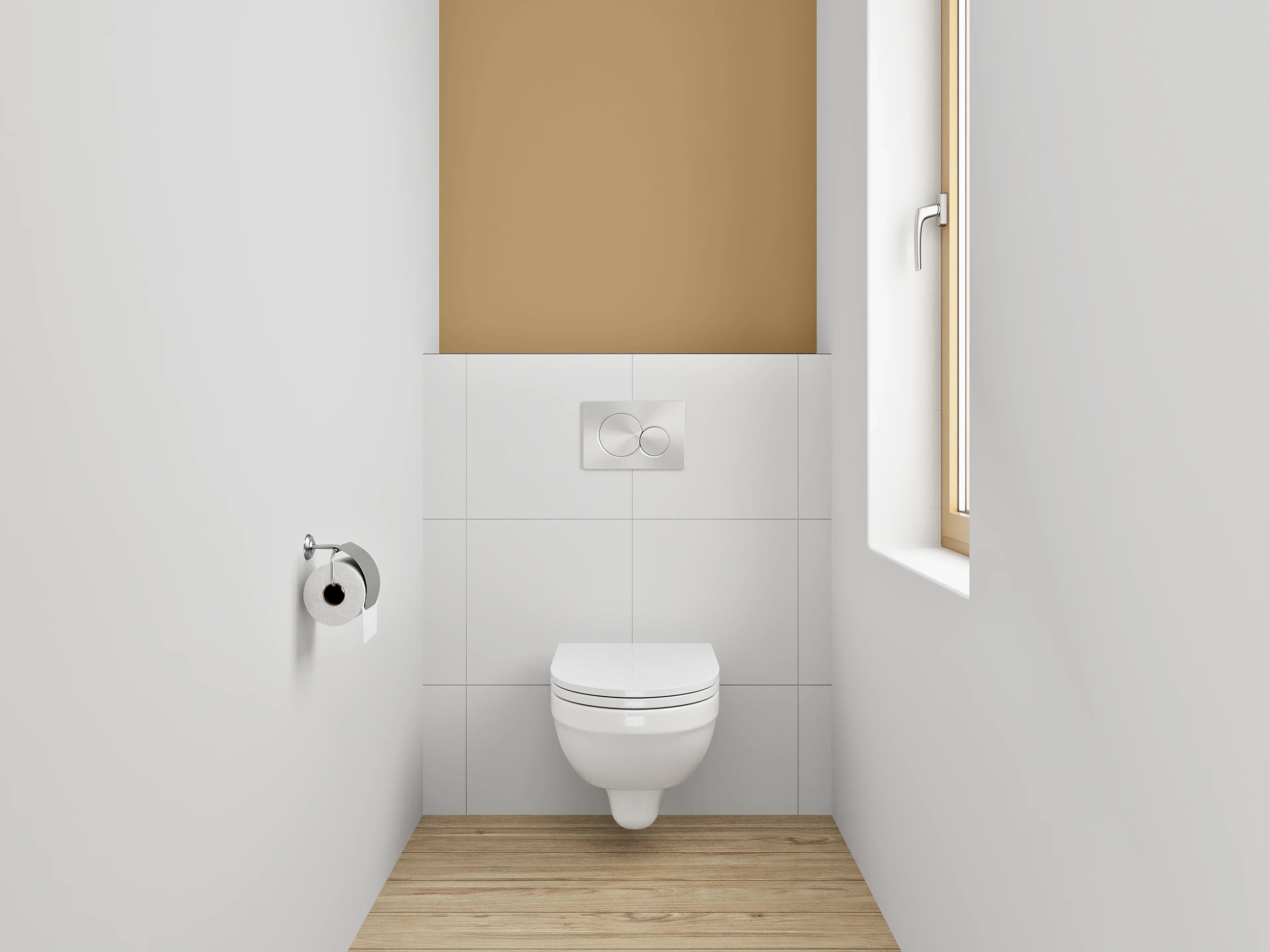 WC-Rückwand - RAL 1011 Braunbeige