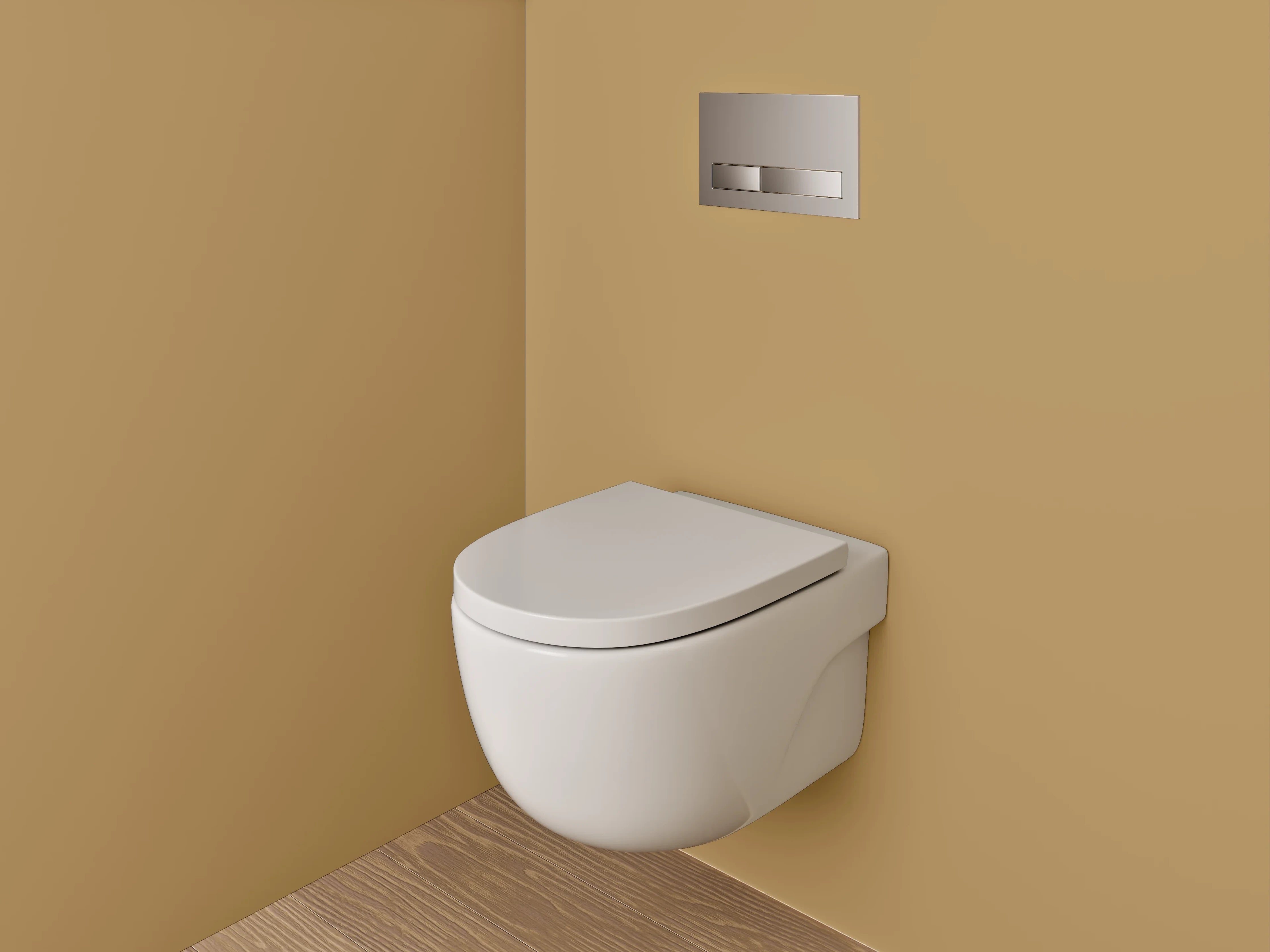 WC-Rückwand - RAL 1011 Braunbeige