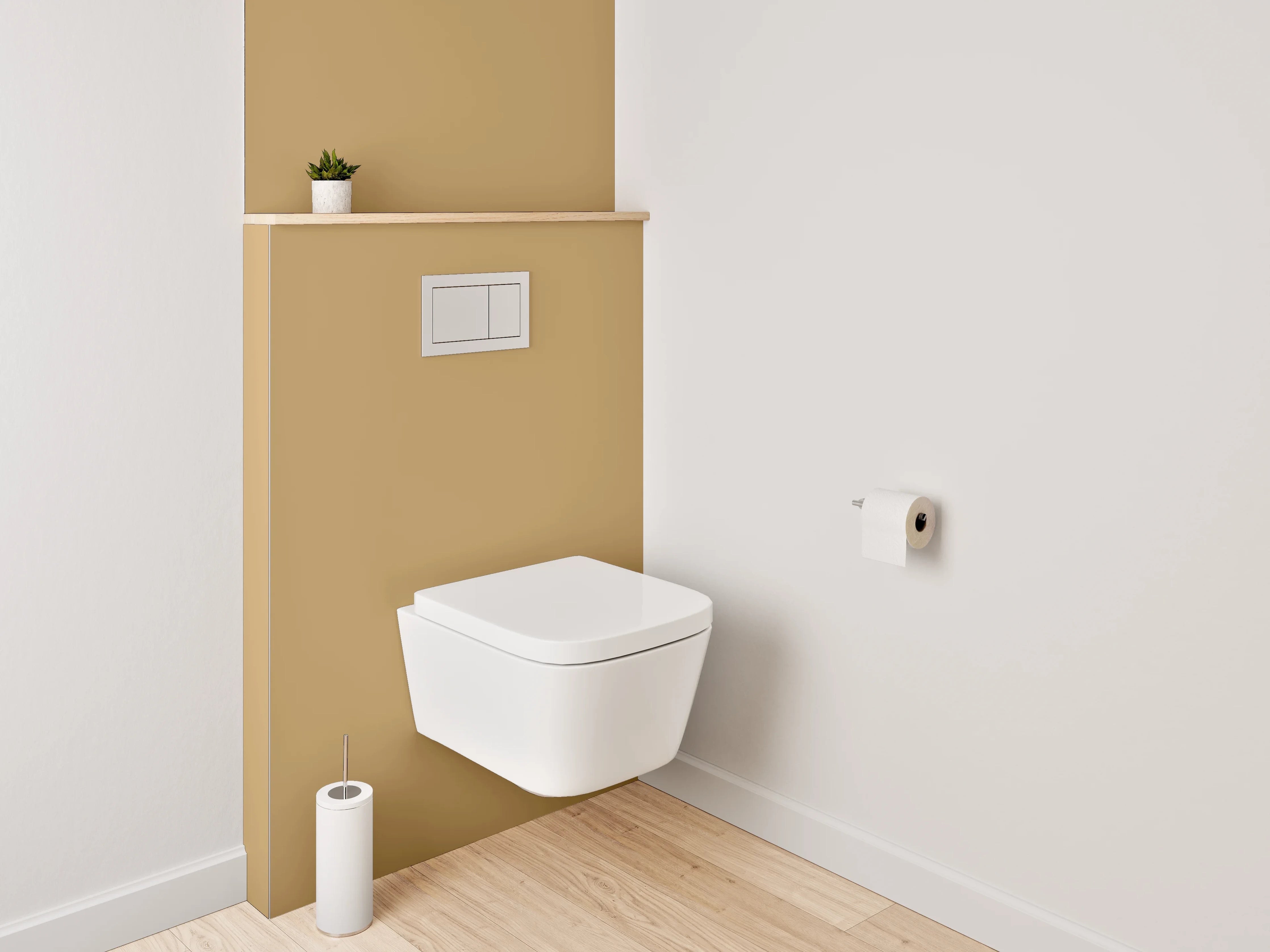 WC-Rückwand - RAL 1011 Braunbeige