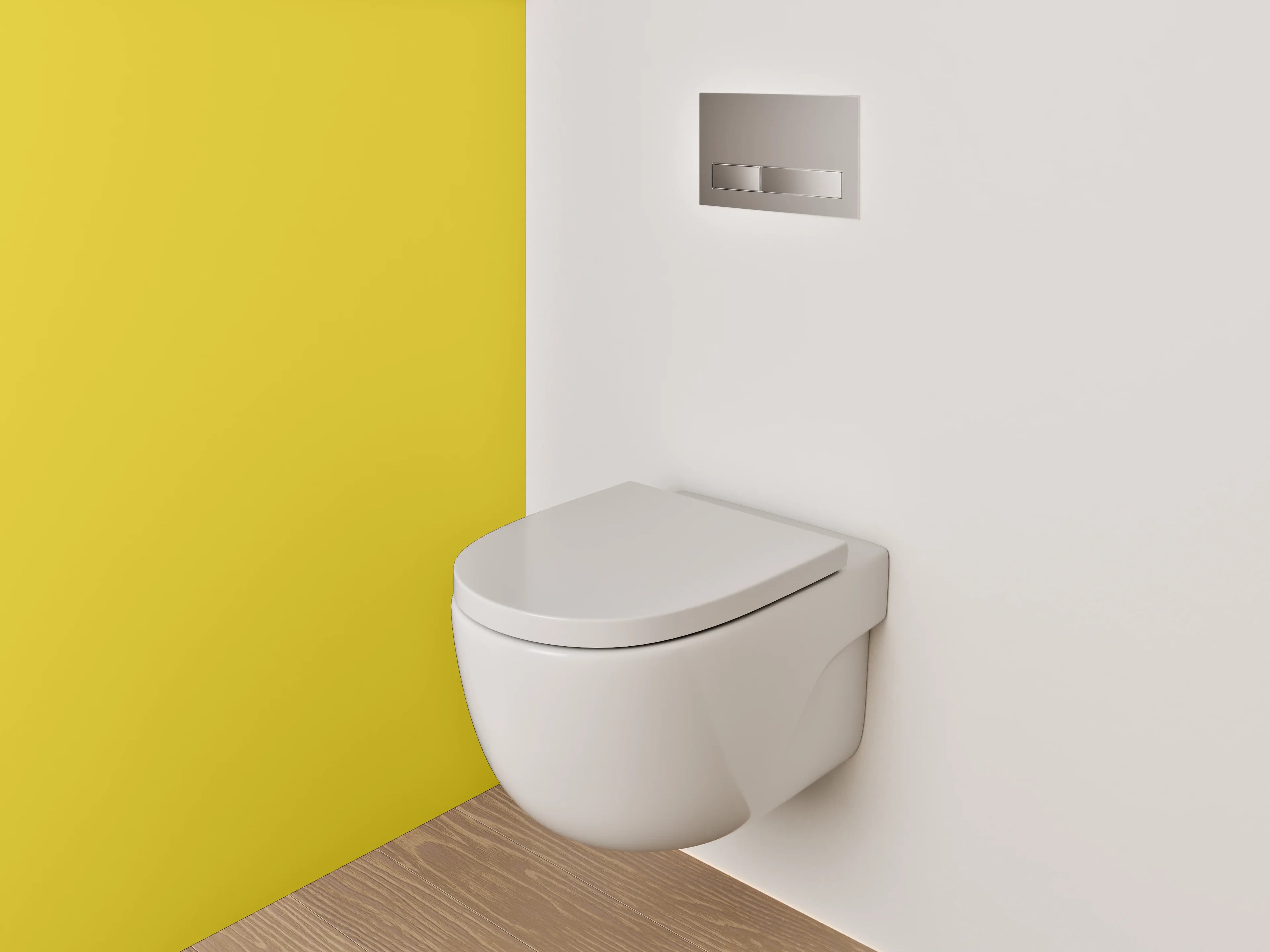 WC-Rückwand - RAL 1012 Zitronengelb