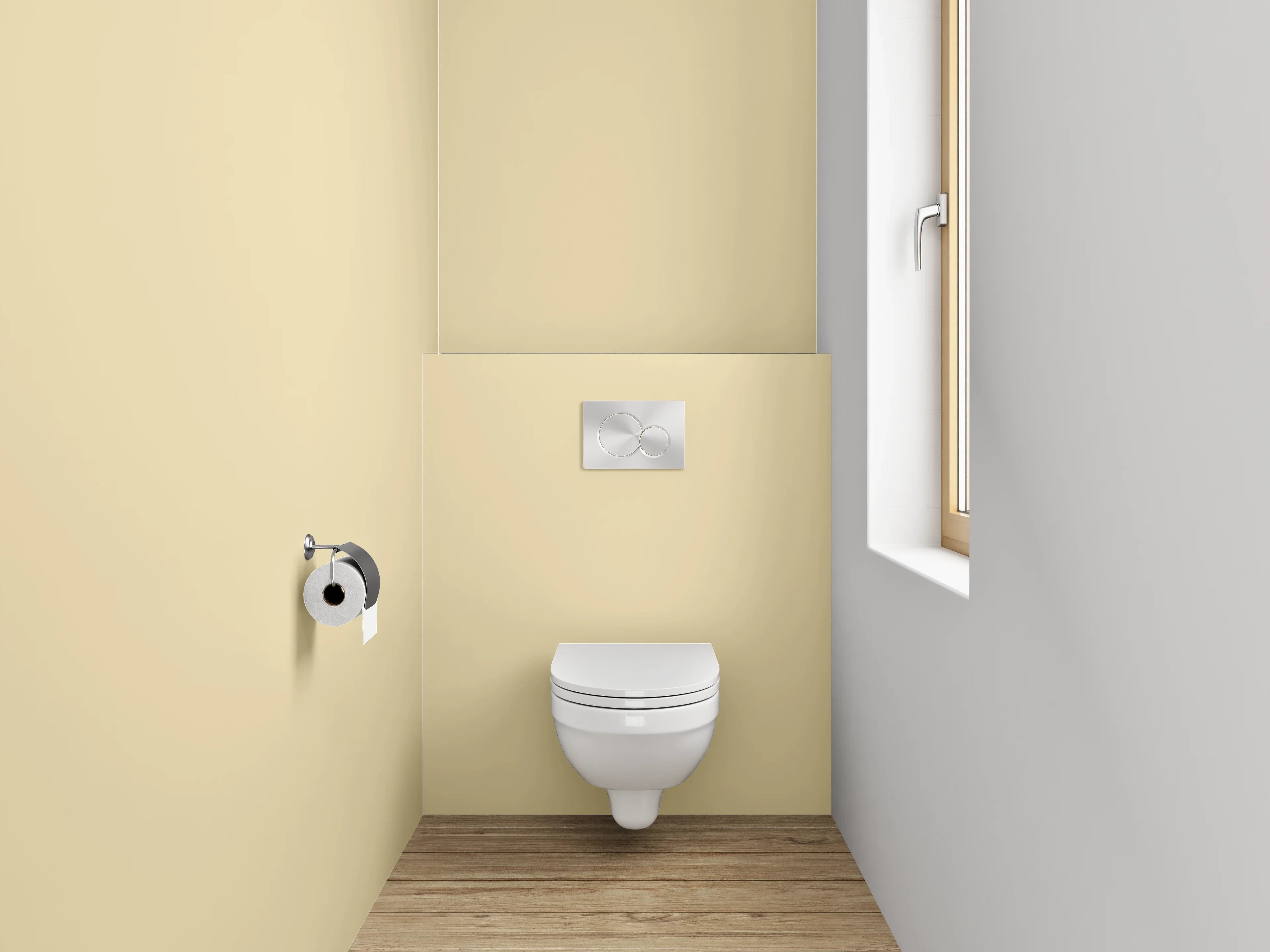 WC-Rückwand - RAL 1014 Elfenbein