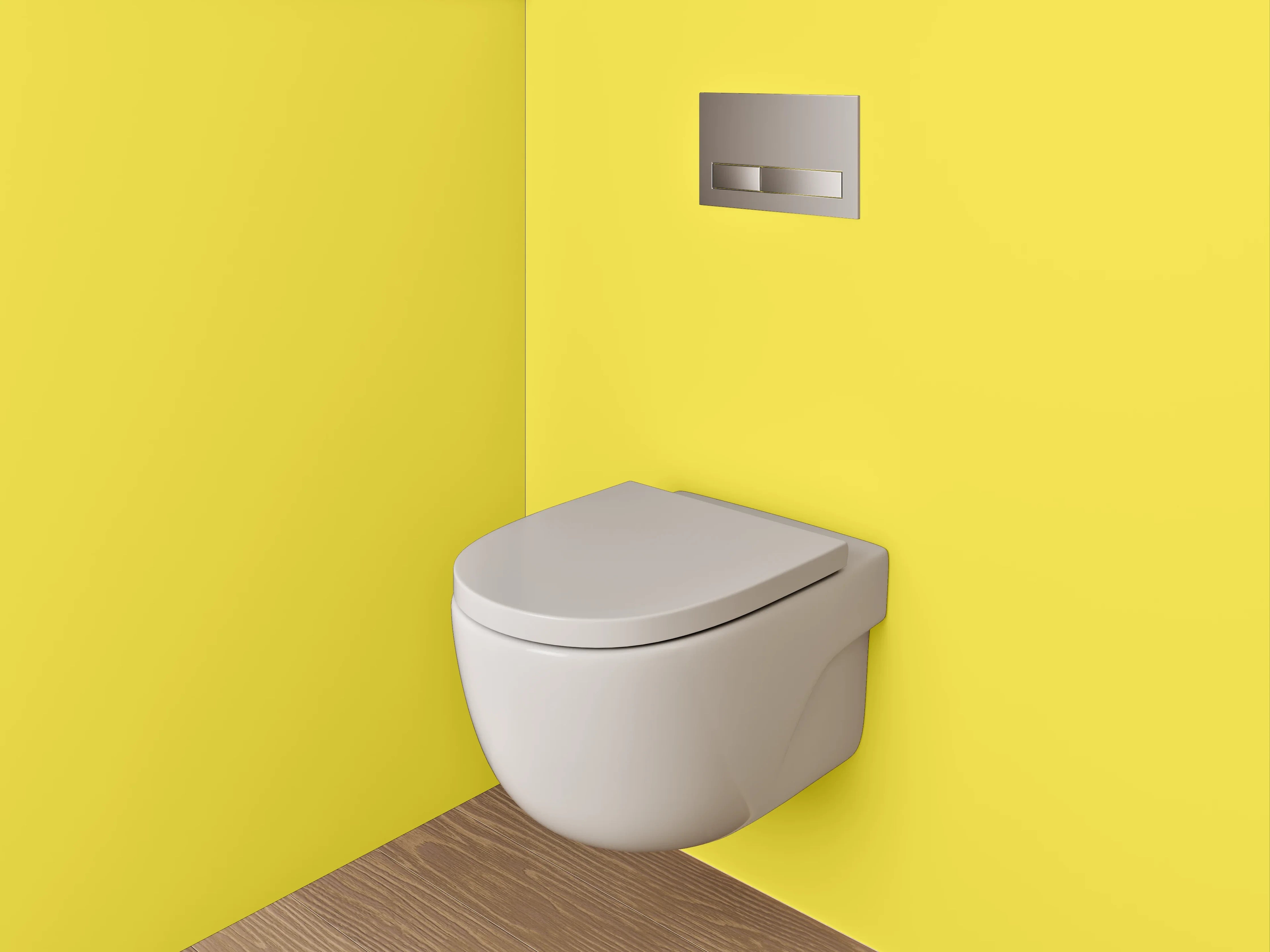 WC-Rückwand - RAL 1018 Zinkgelb