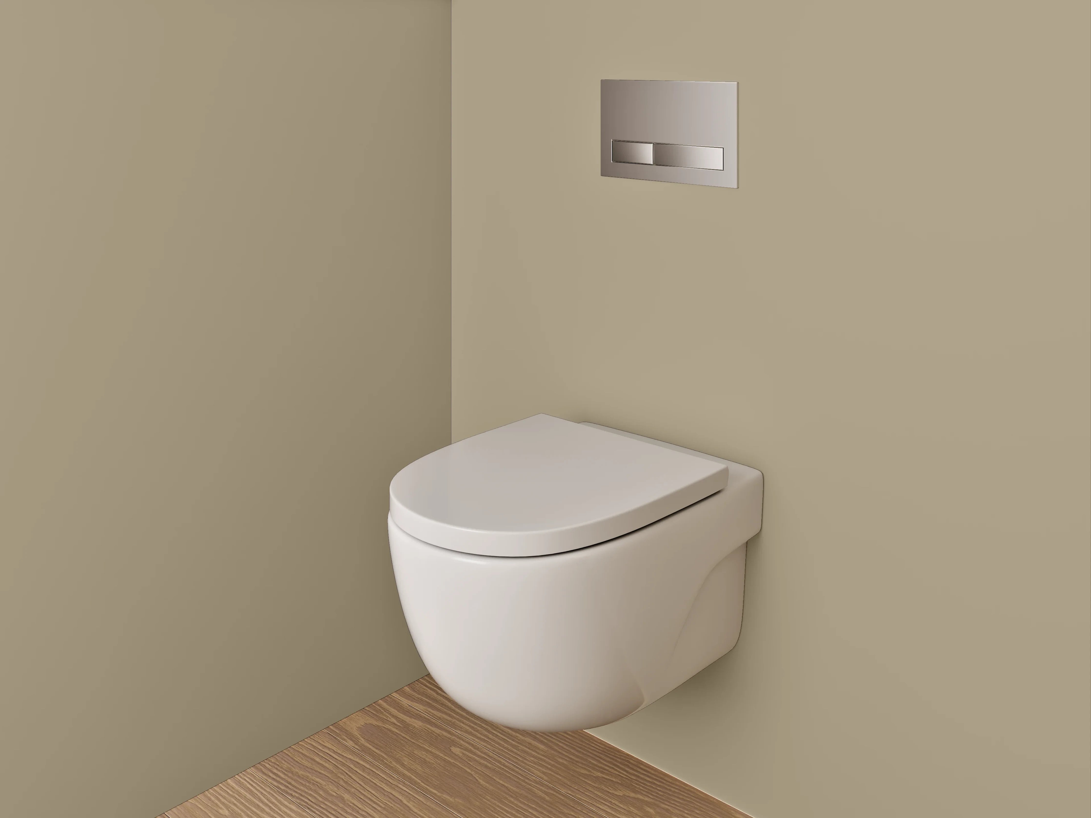 WC-Rückwand - RAL 1019 Graubeige