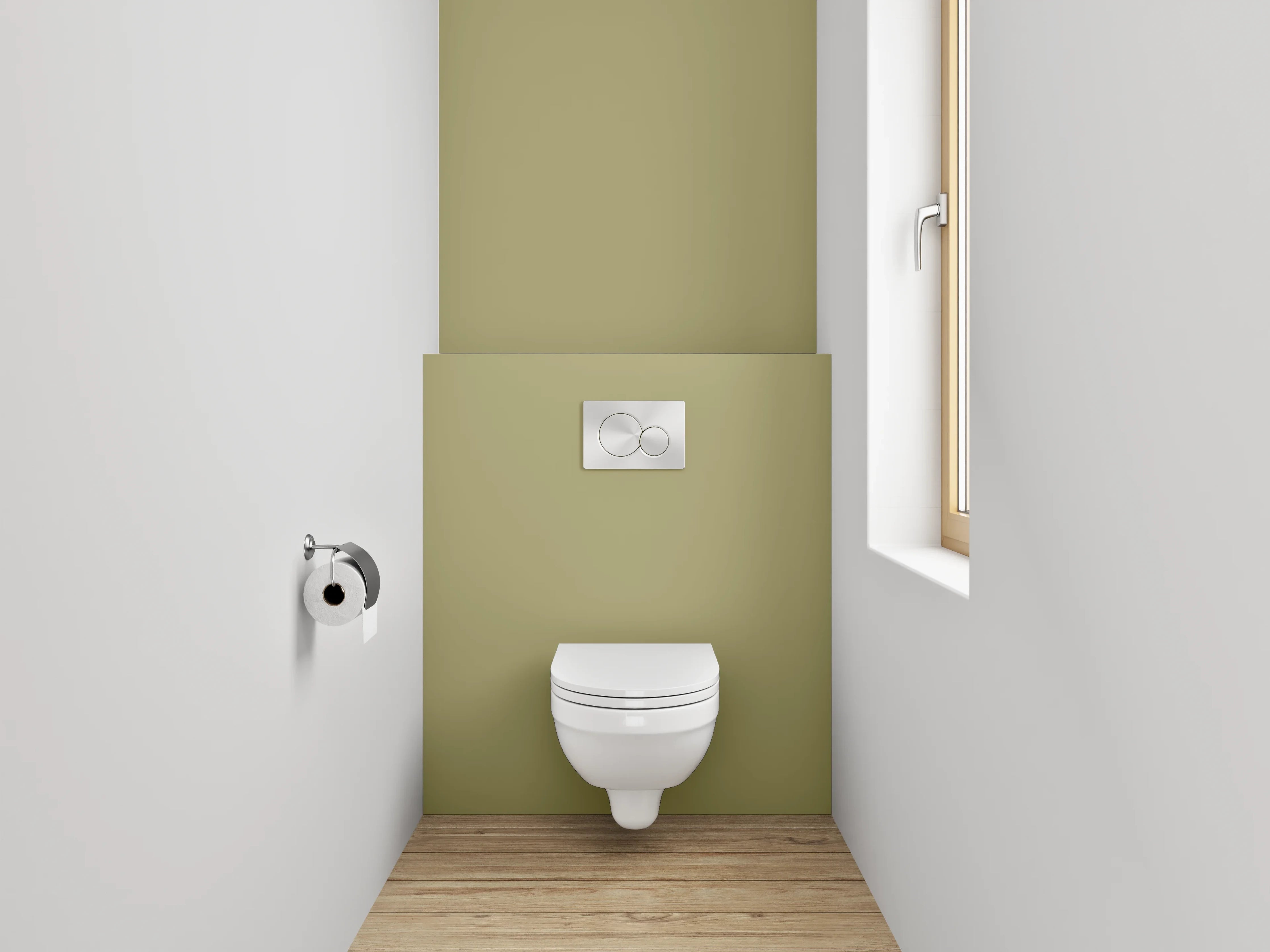 WC-Rückwand - RAL 1020 Olivgelb