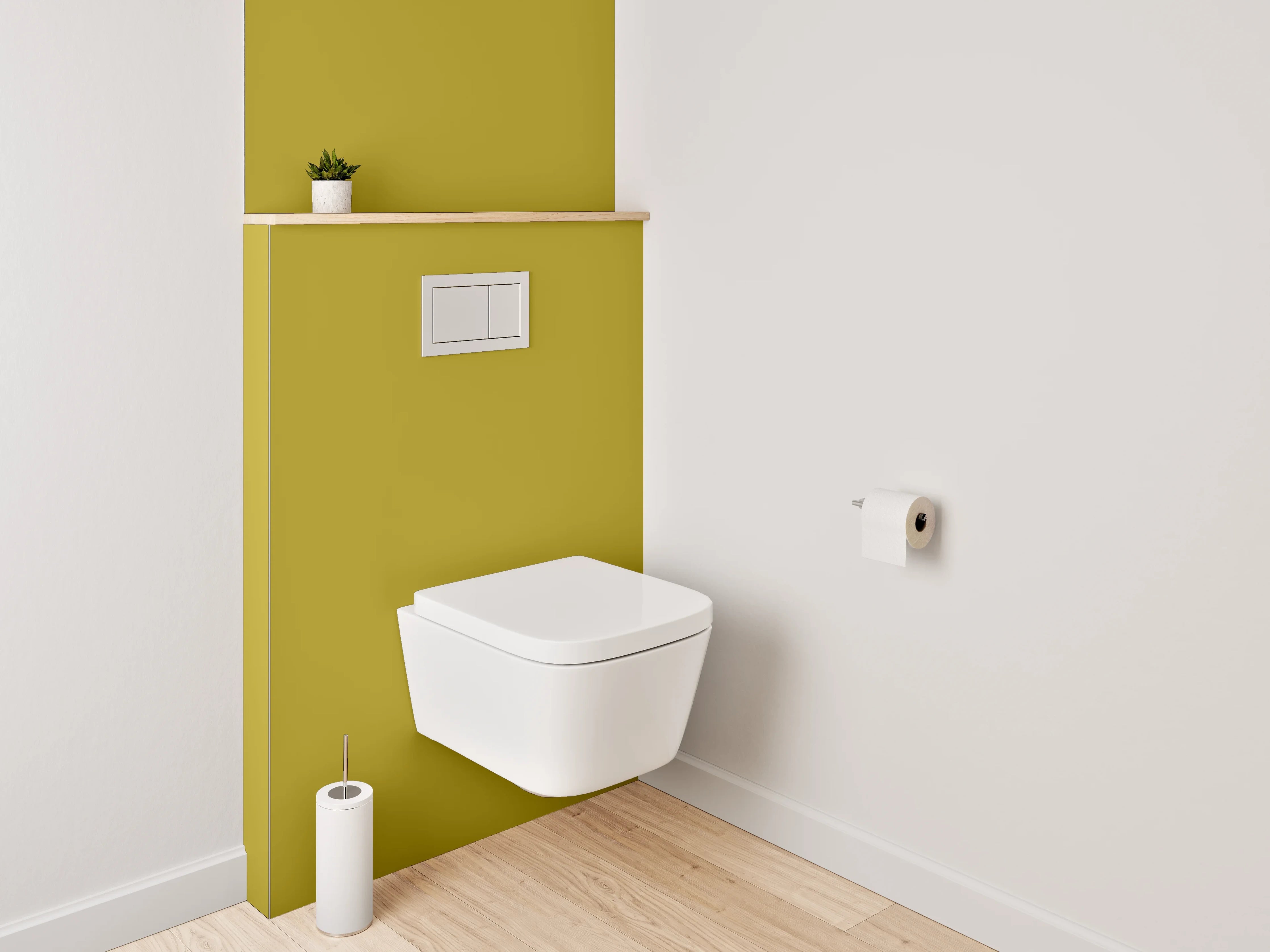 WC-Rückwand - RAL 1027 Currygelb