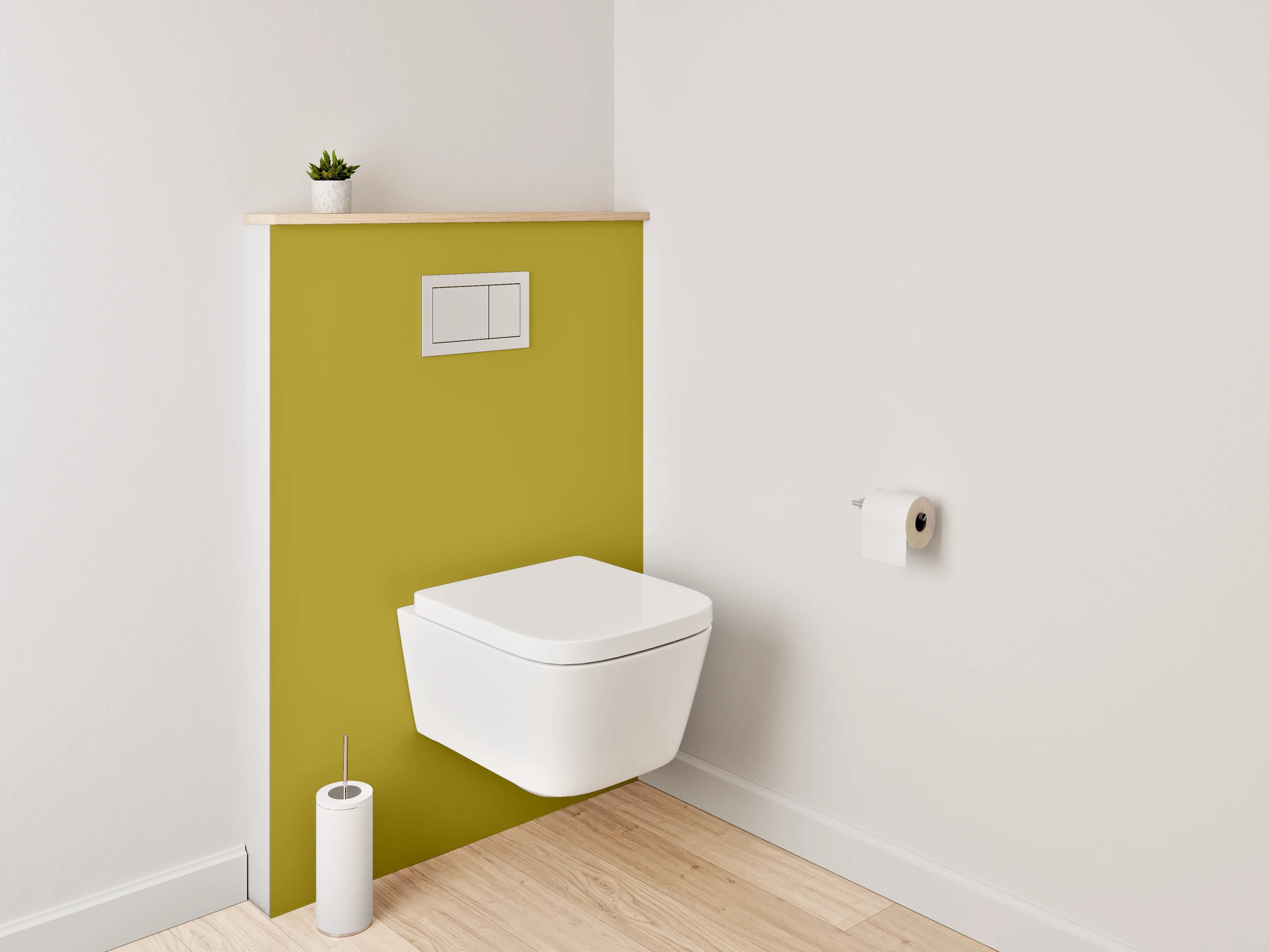 WC-Rückwand - RAL 1027 Currygelb