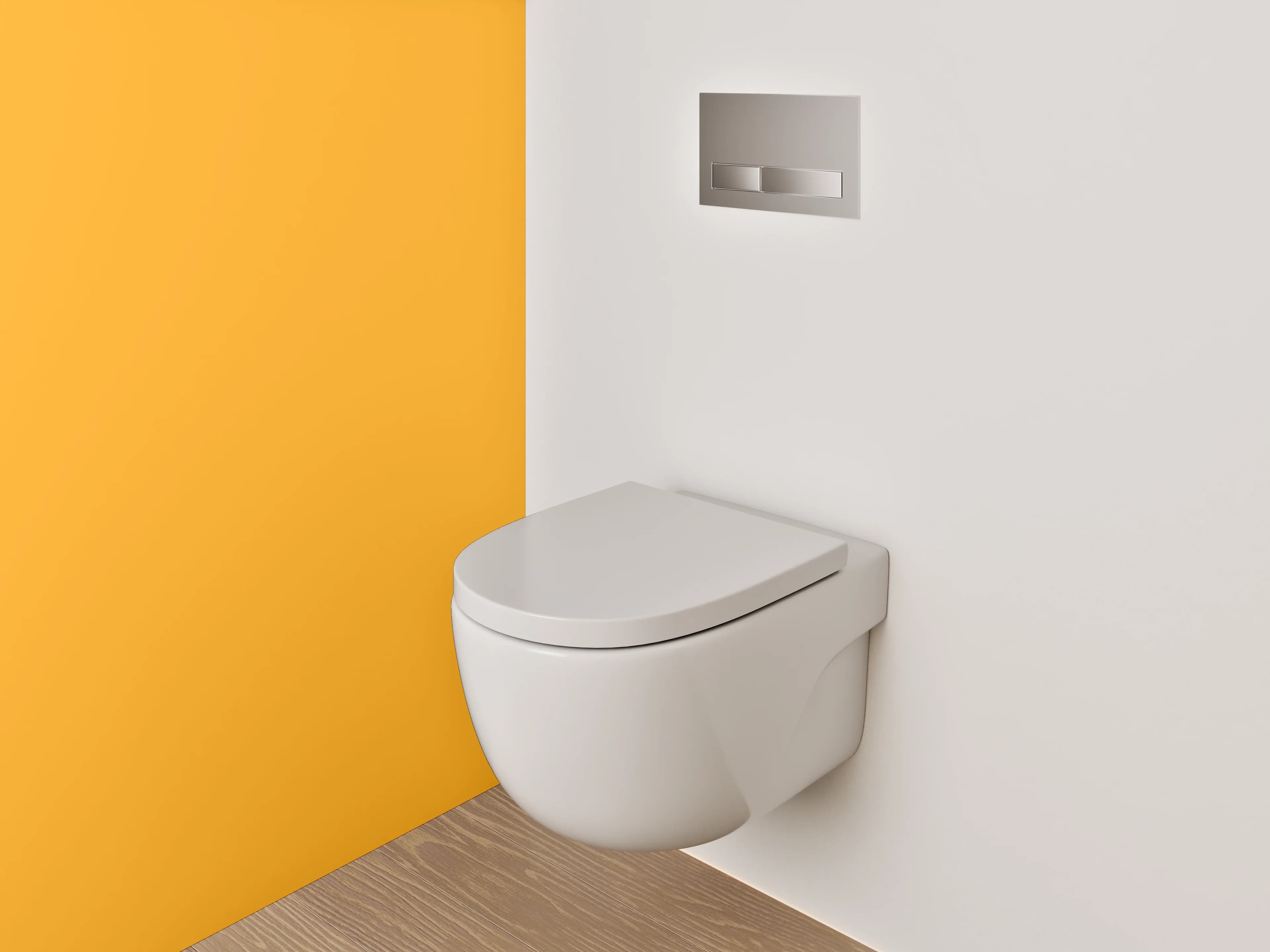 WC-Rückwand - RAL 1033 Dahliengelb