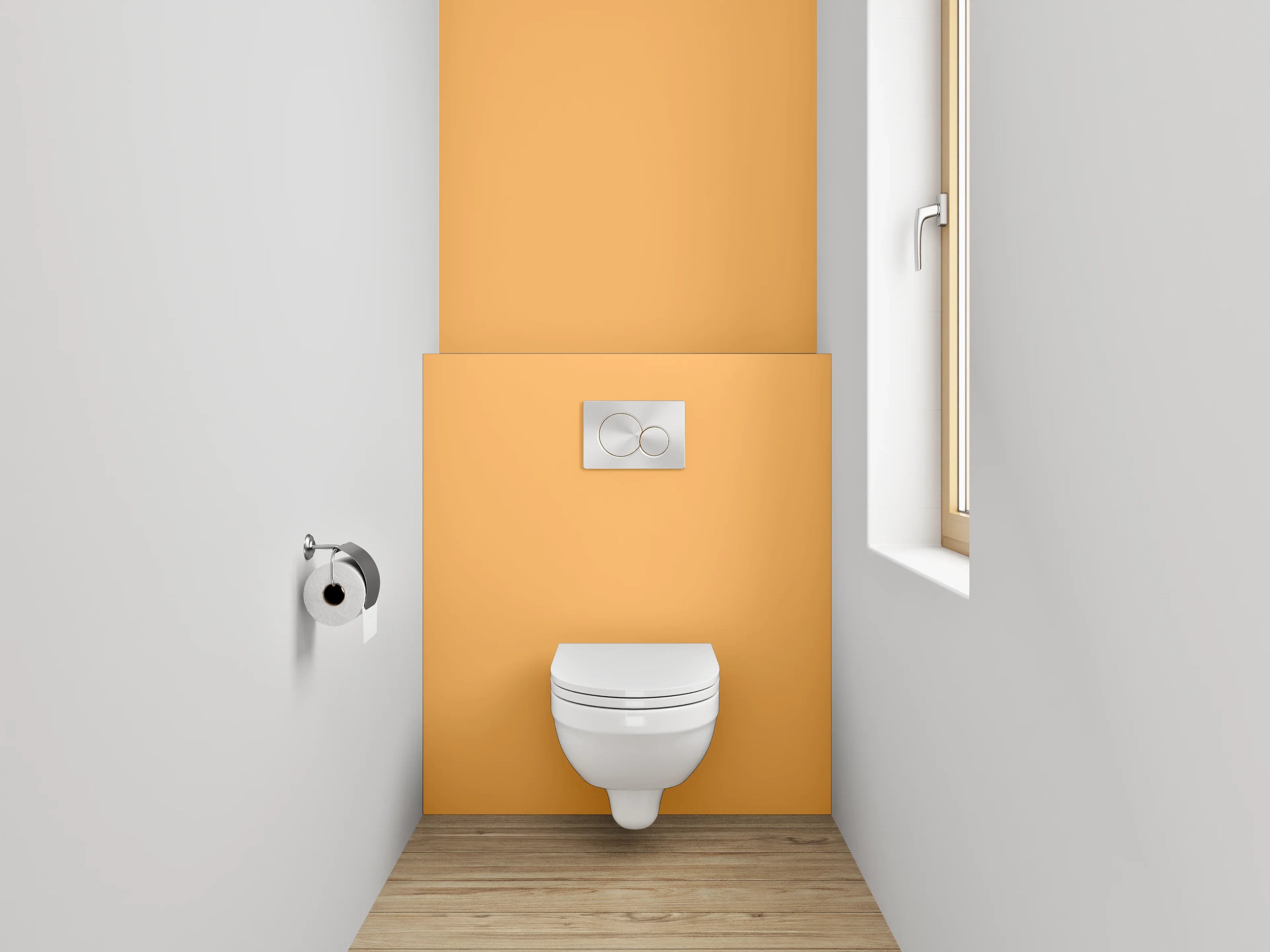 WC-Rückwand - RAL 1034 Pastellgelb