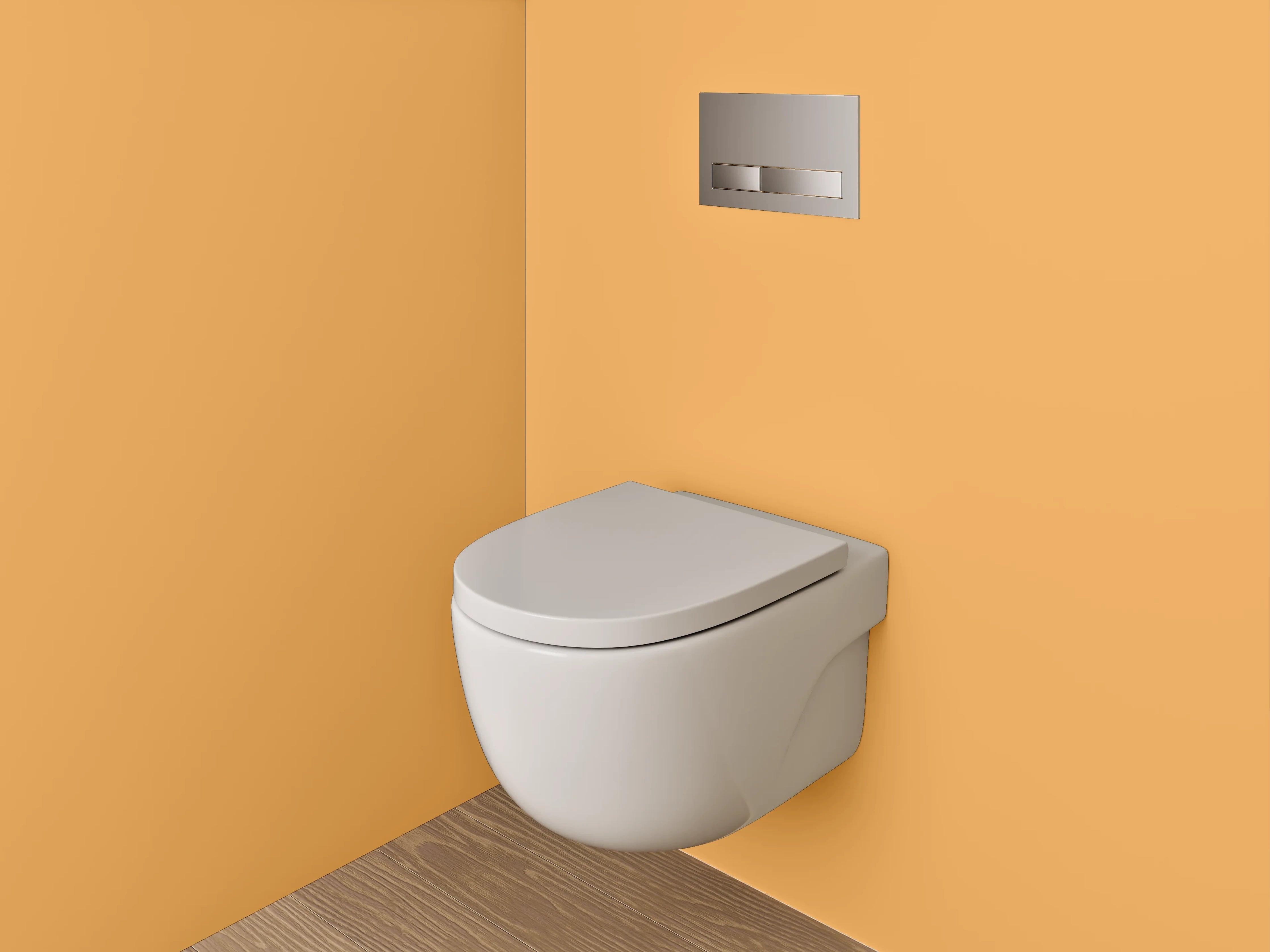 WC-Rückwand - RAL 1034 Pastellgelb