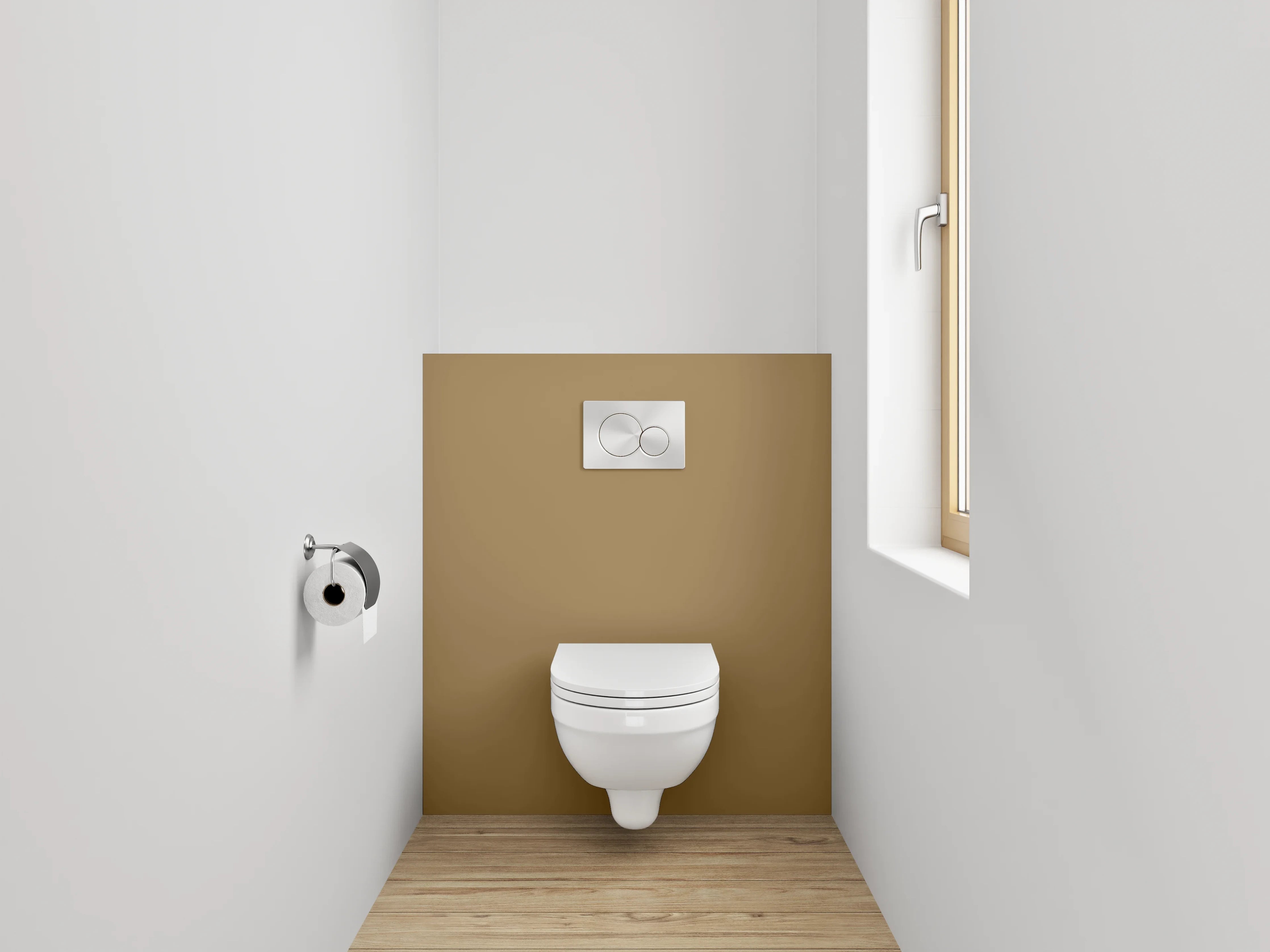 WC-Rückwand - RAL 1036 Perlgoldbraun