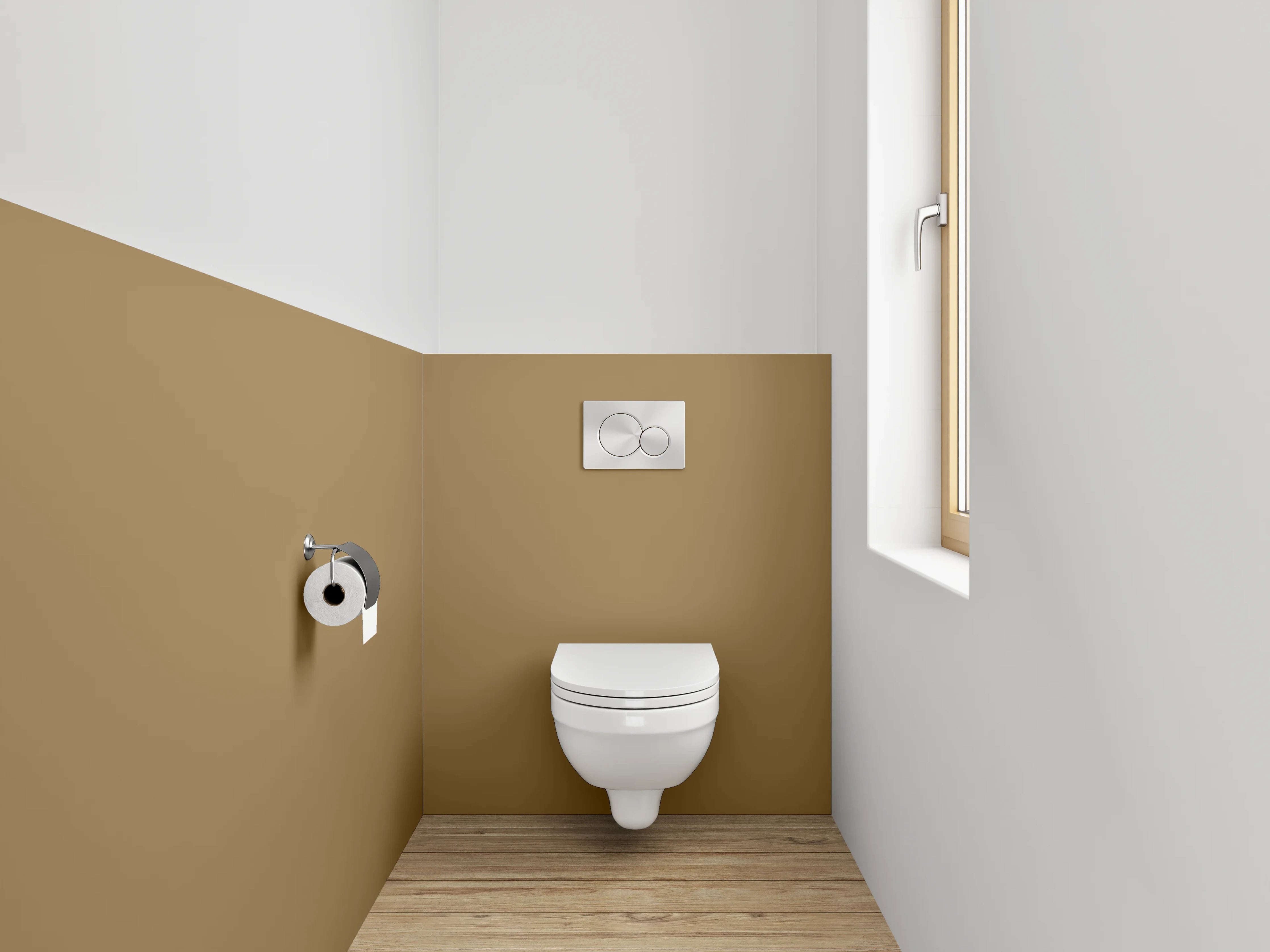 WC-Rückwand - RAL 1036 Perlgoldbraun