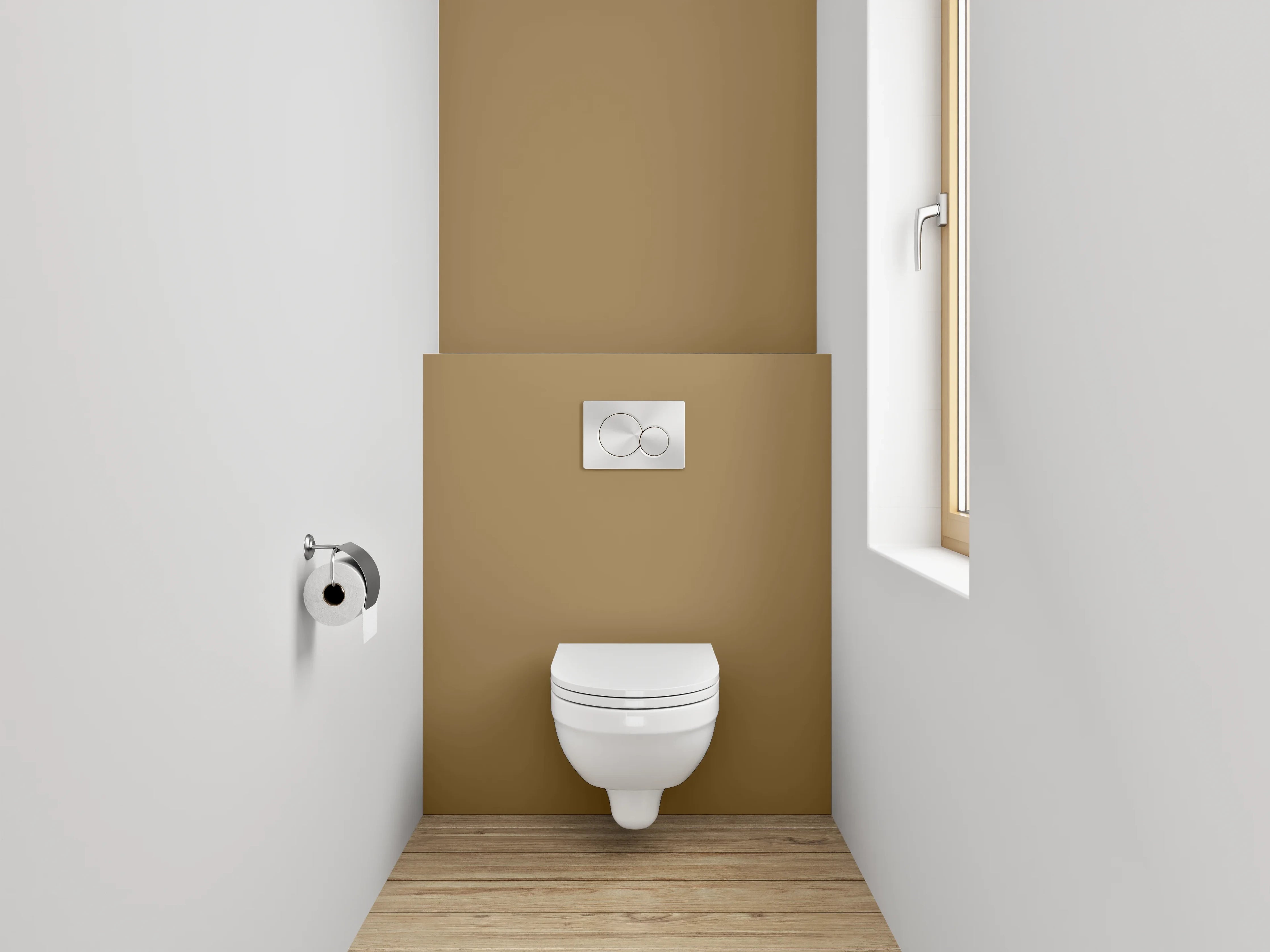WC-Rückwand - RAL 1036 Perlgoldbraun