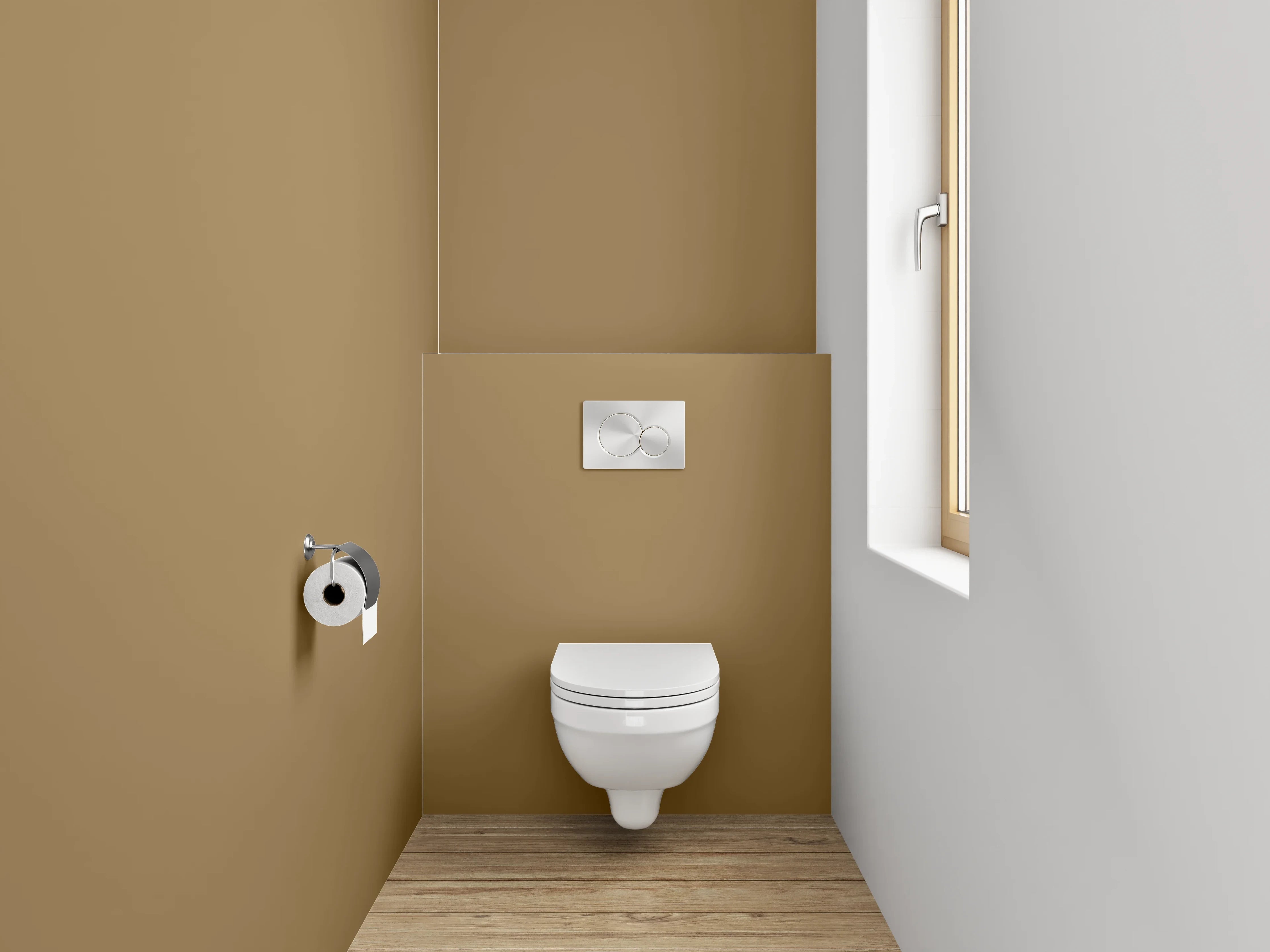 WC-Rückwand - RAL 1036 Perlgoldbraun