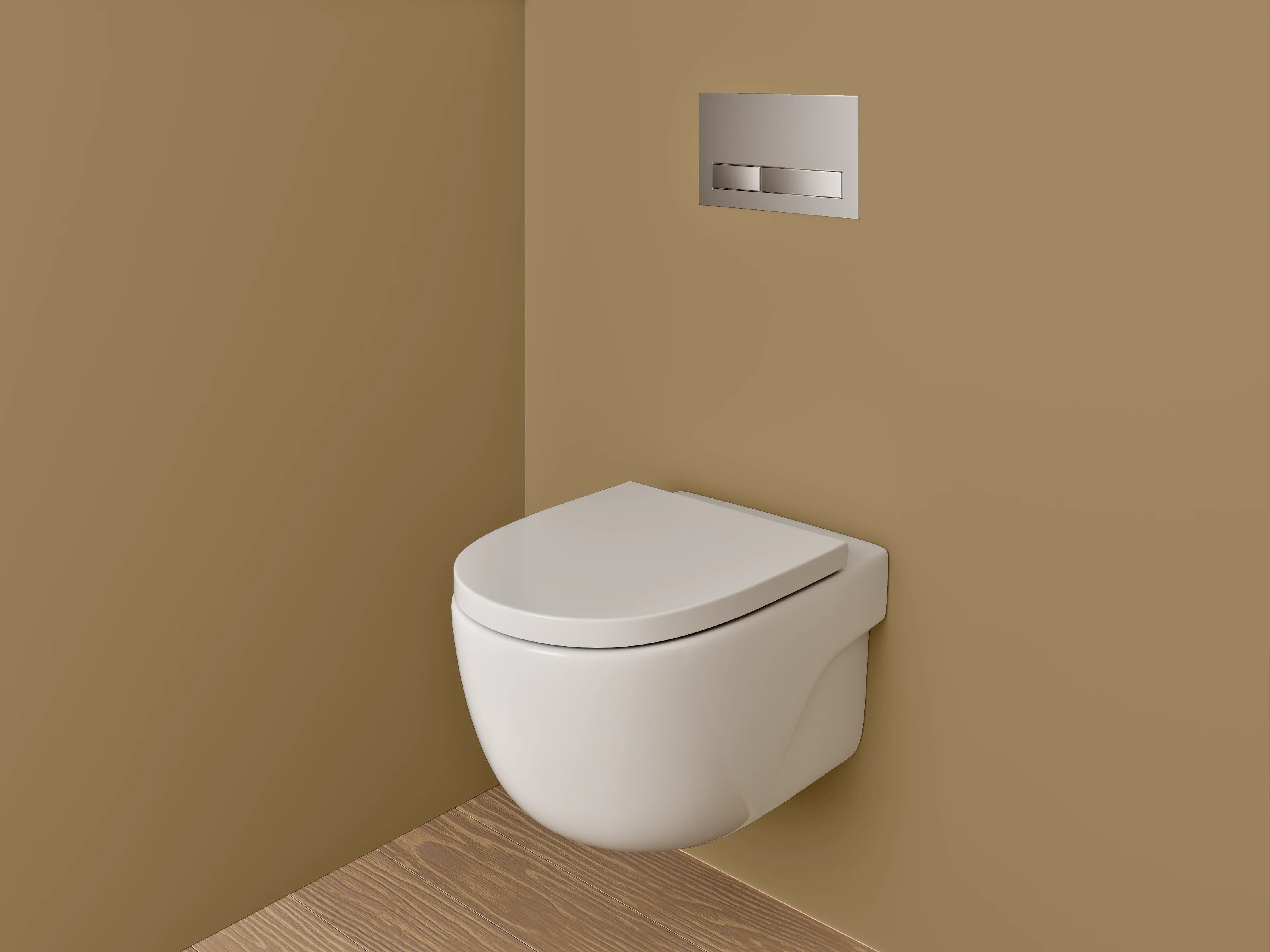 WC-Rückwand - RAL 1036 Perlgoldbraun