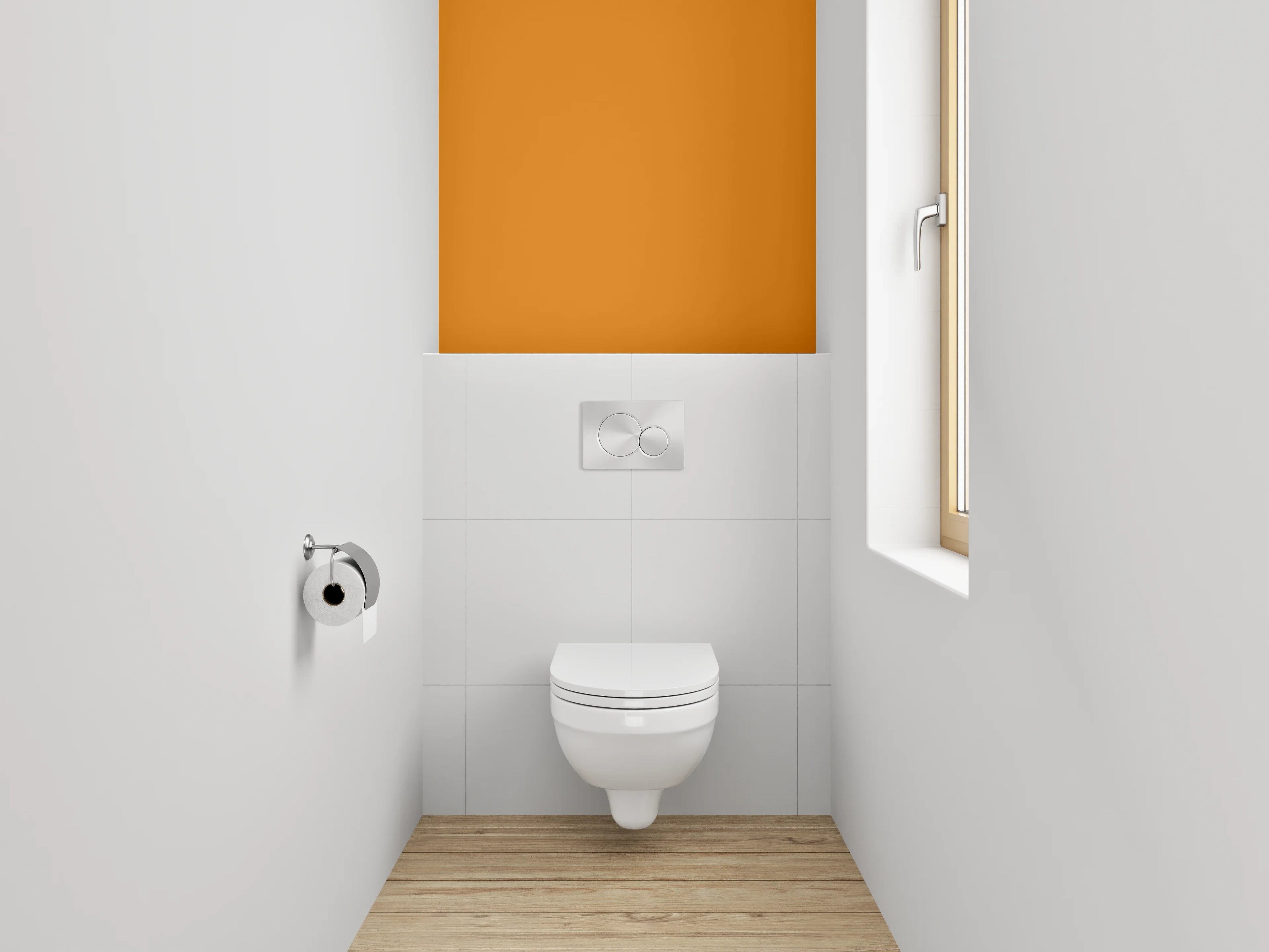 WC-Rückwand - RAL 2000 Gelborange