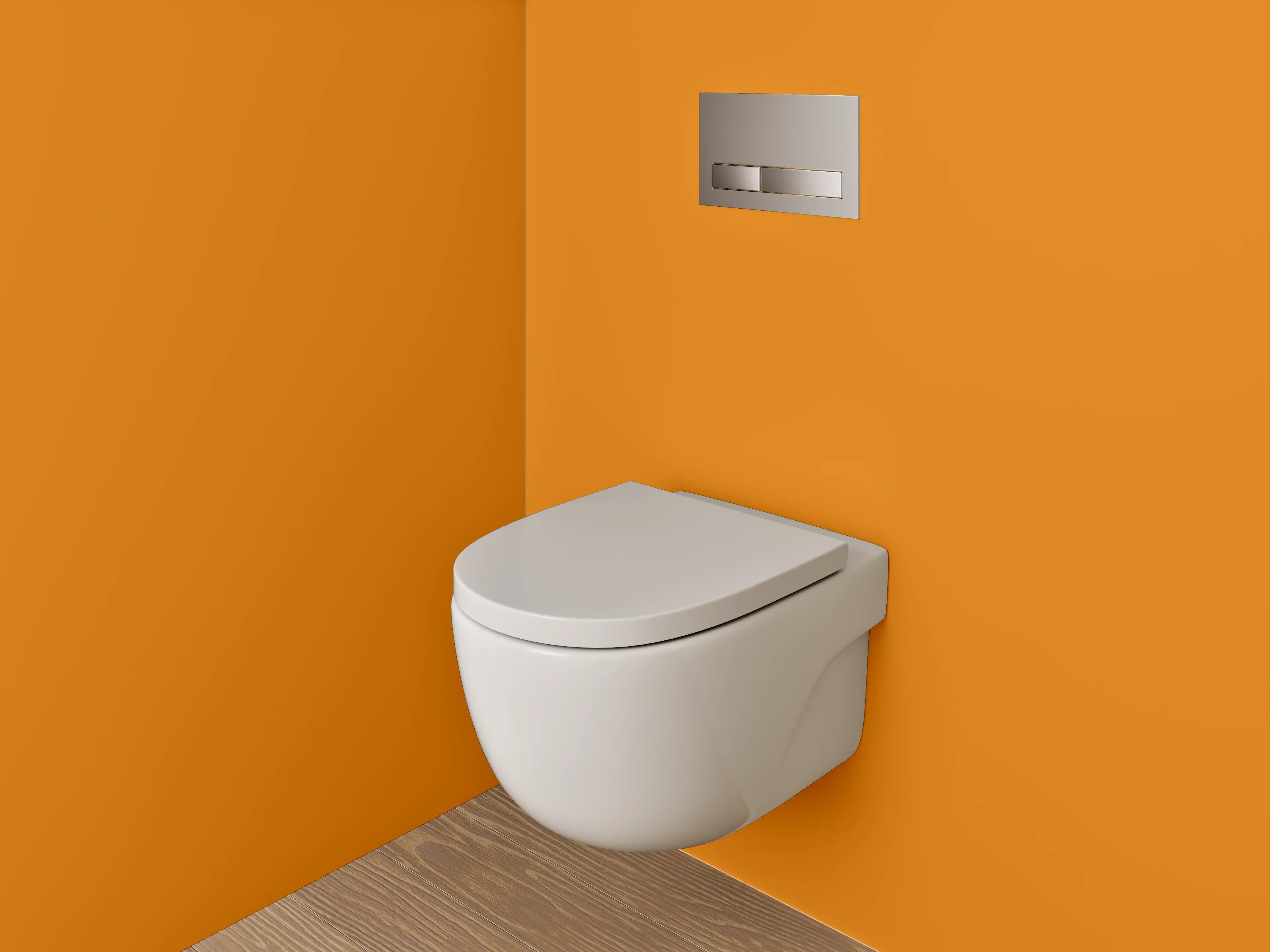 WC-Rückwand - RAL 2000 Gelborange
