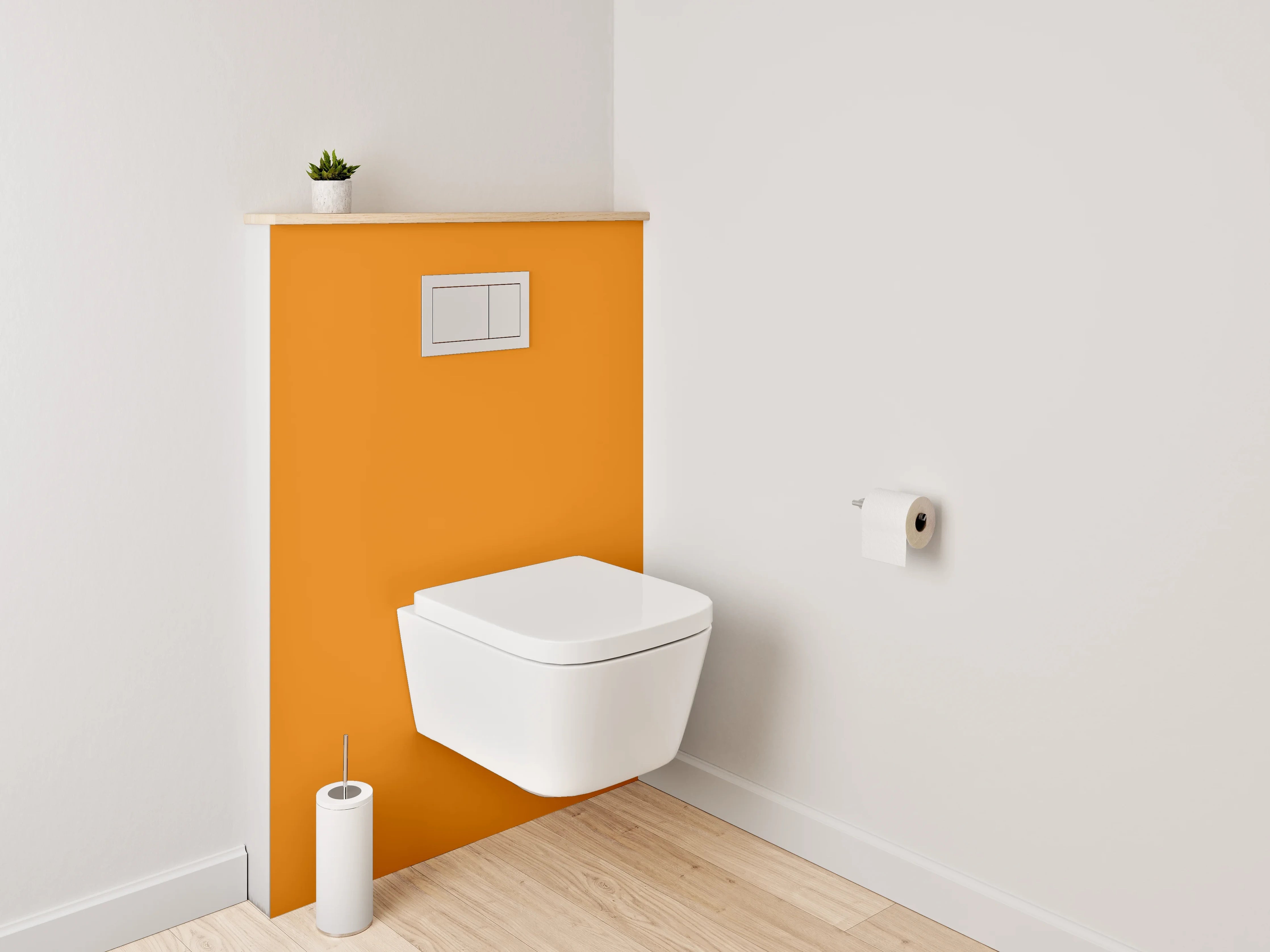 WC-Rückwand - RAL 2000 Gelborange