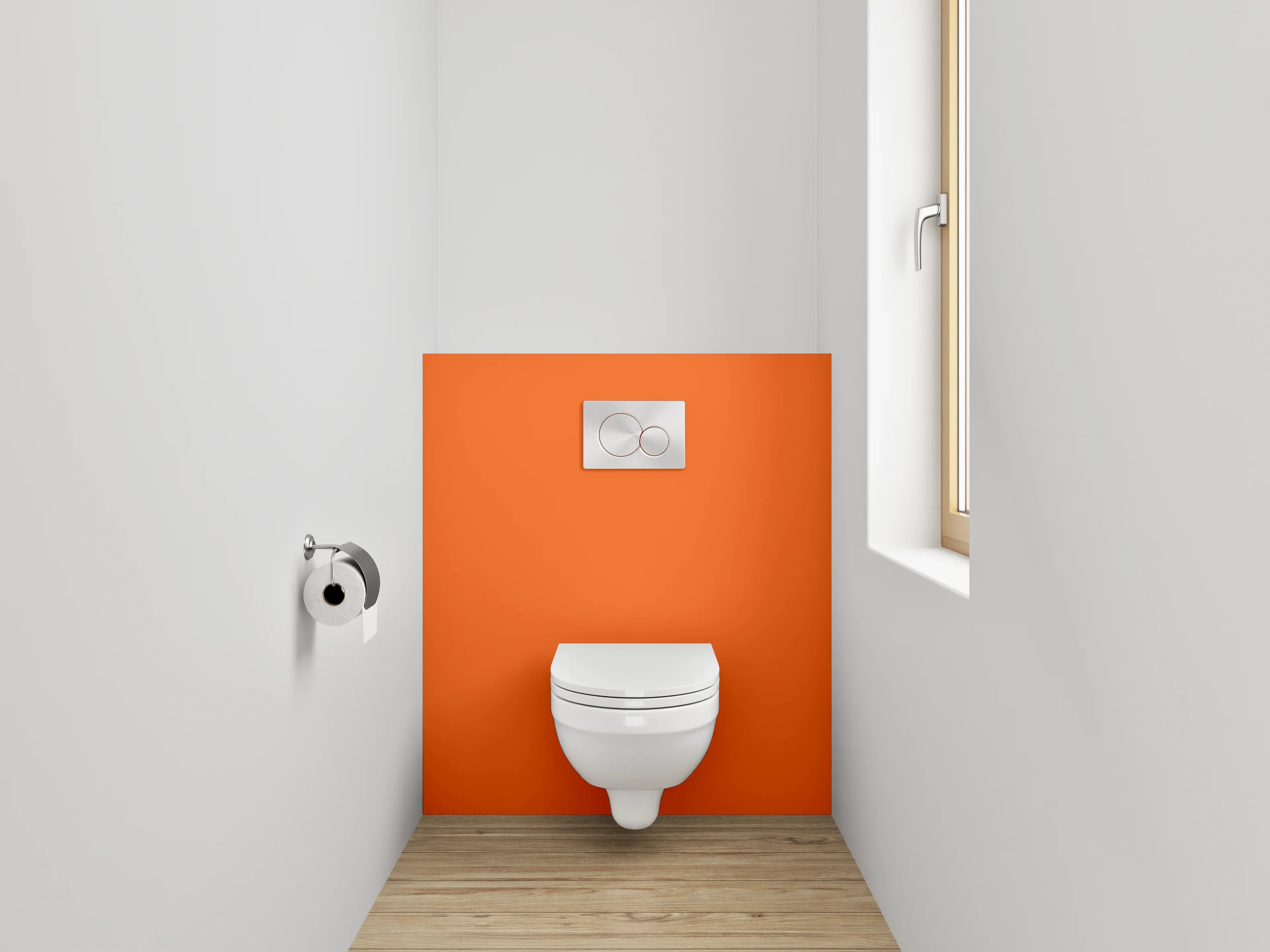 WC-Rückwand - RAL 2004 Reinorange