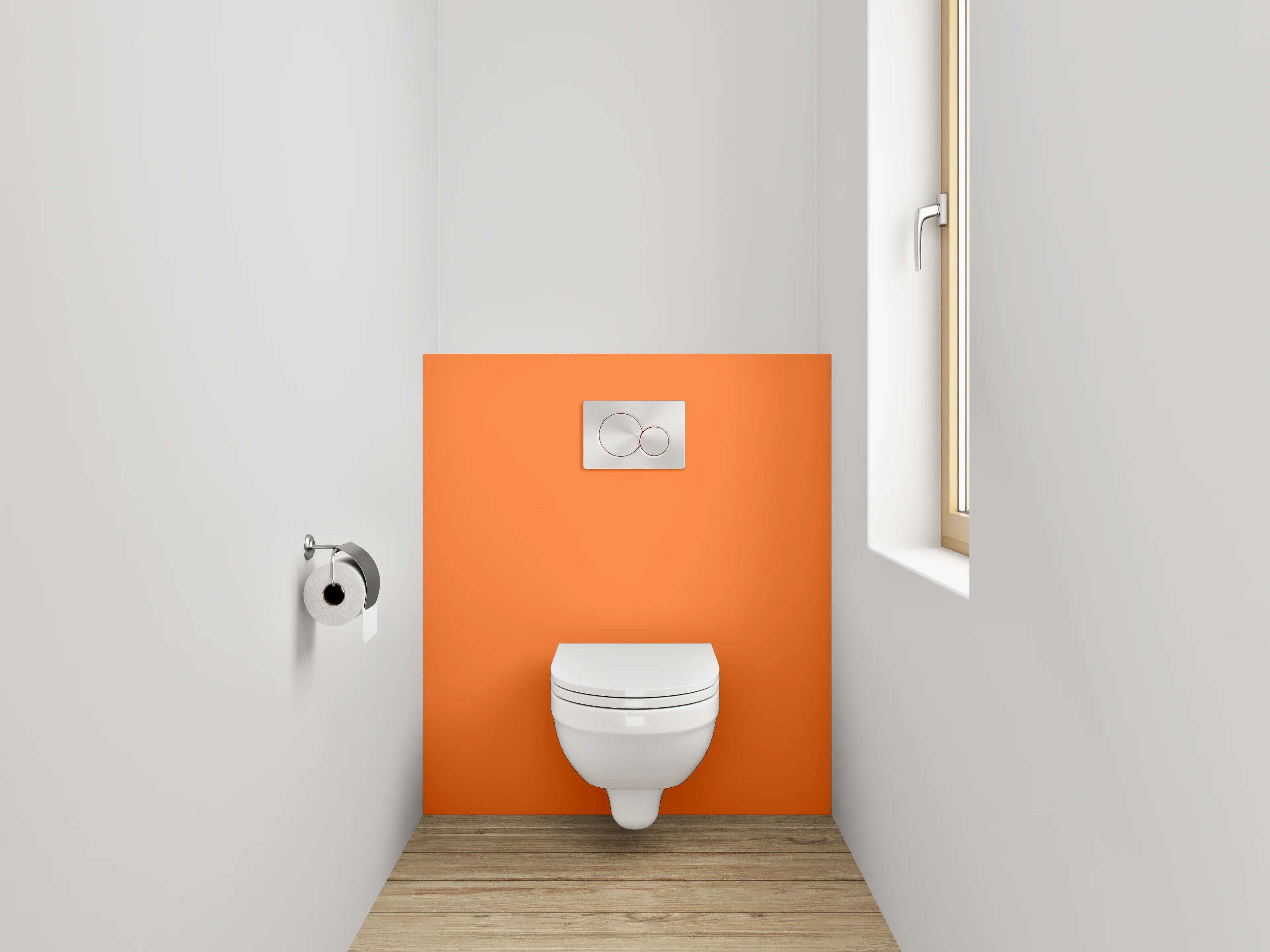 WC-Rückwand - RAL 2008 Hellrotorange
