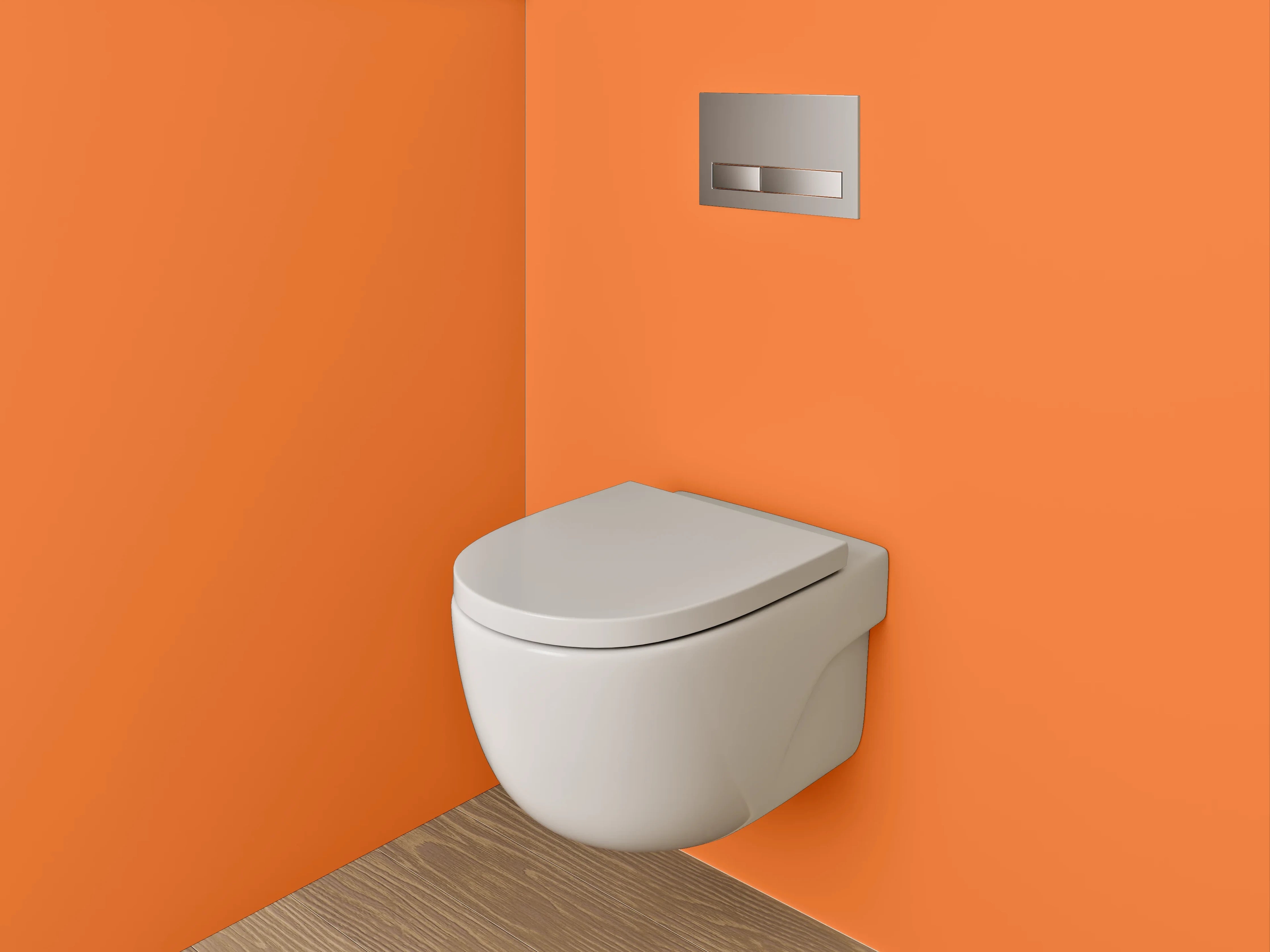 WC-Rückwand - RAL 2008 Hellrotorange