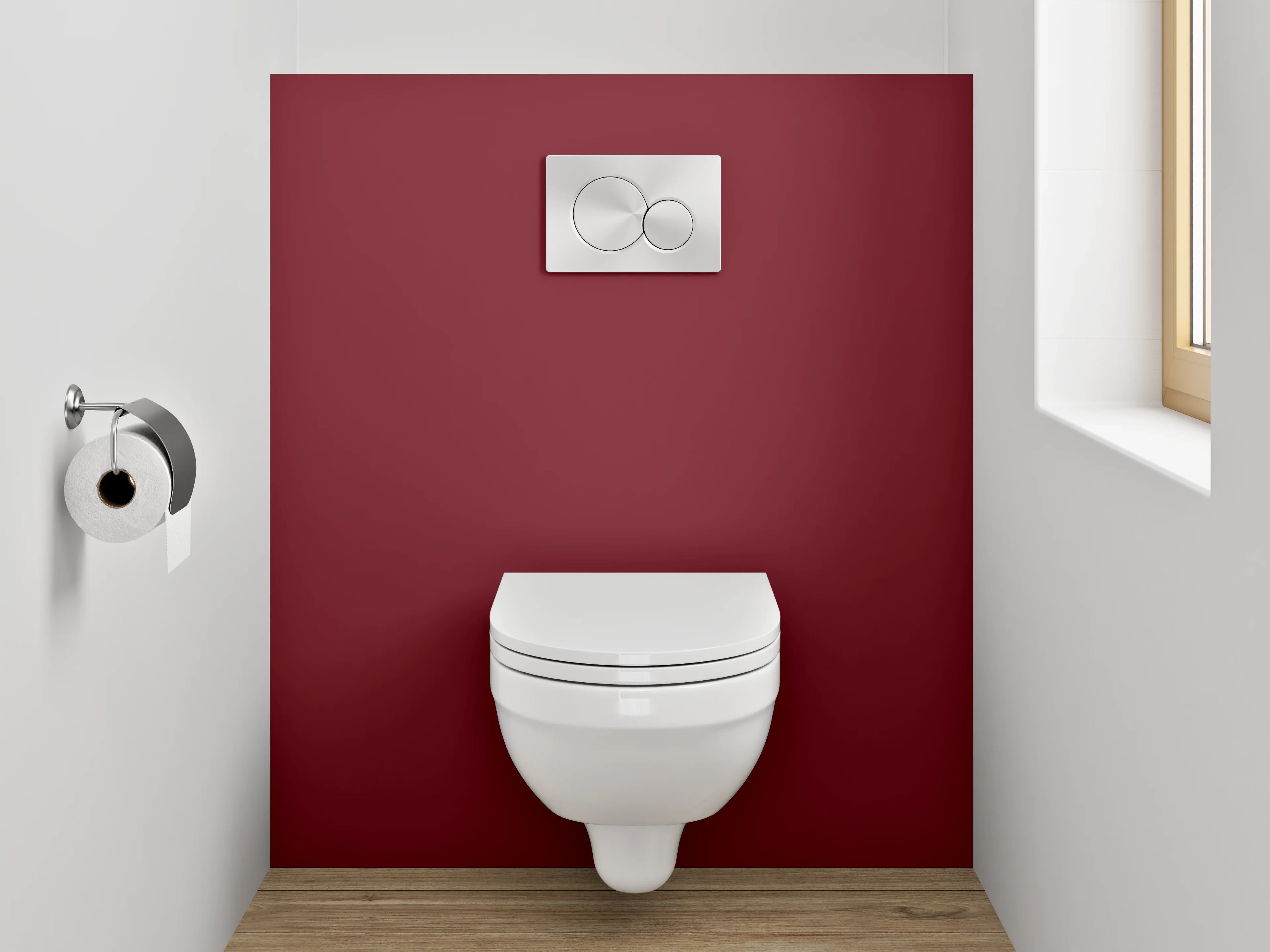 WC-Rückwand - RAL 3004 Purpurrot