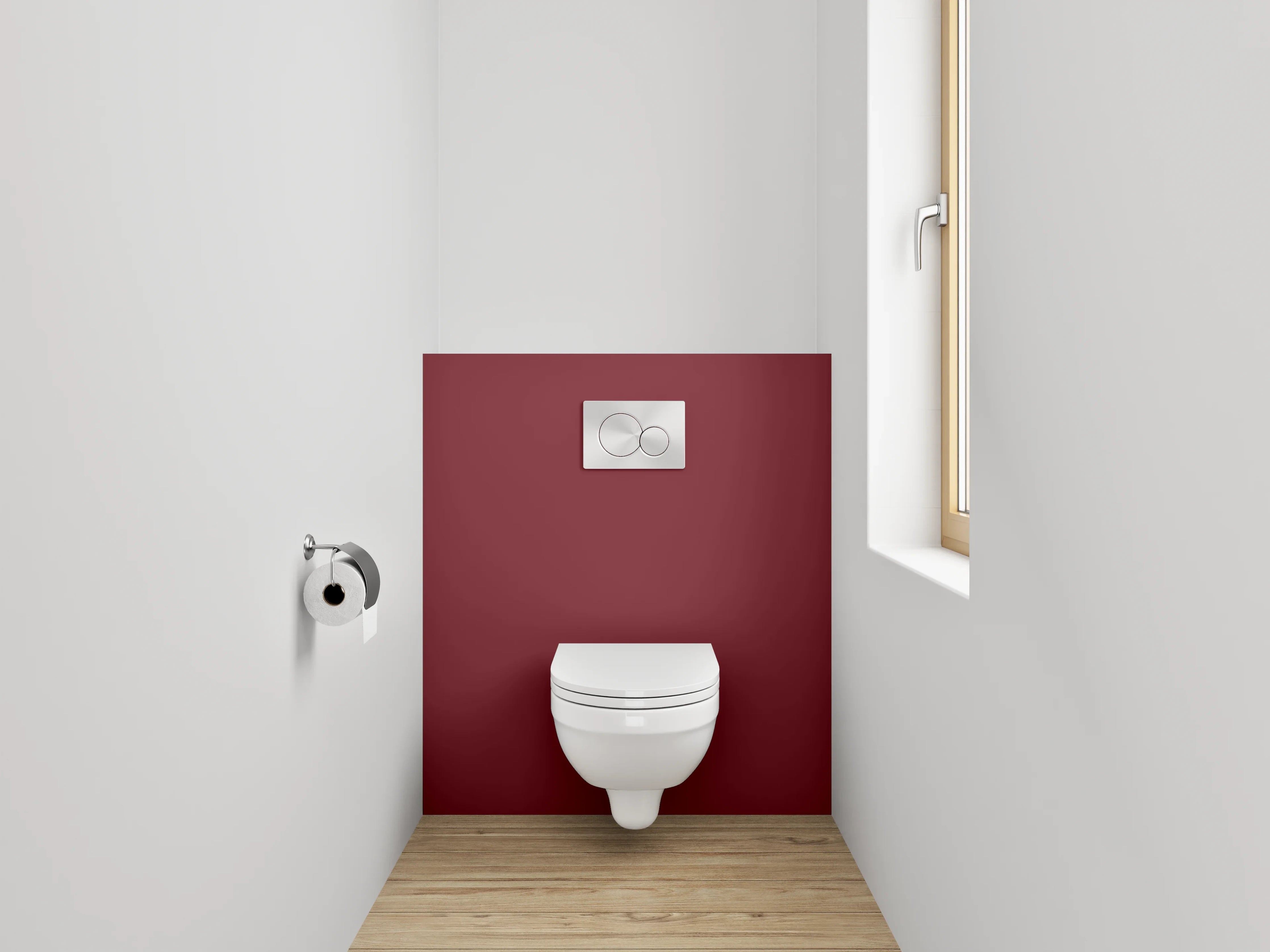 WC-Rückwand - RAL 3004 Purpurrot